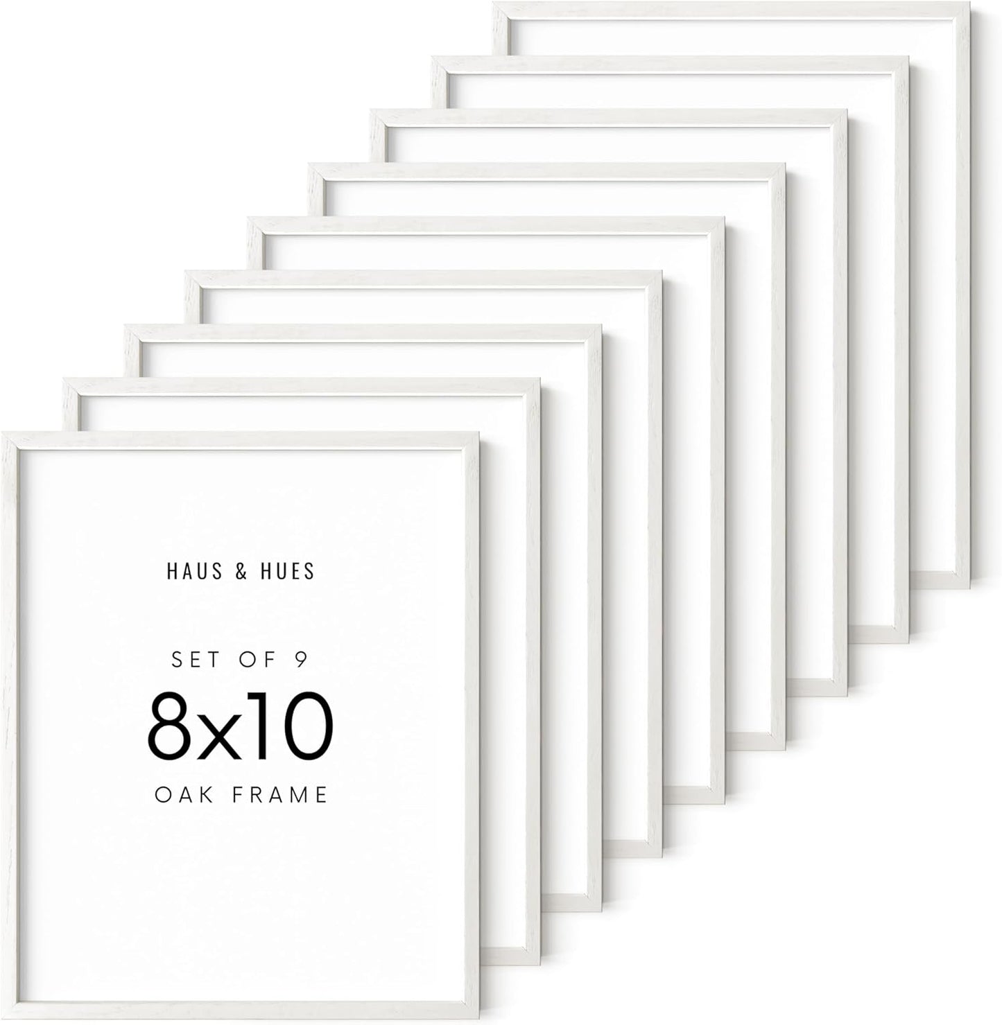 HAUS AND HUES Standalone White Oak Frames Set of 9-8x10