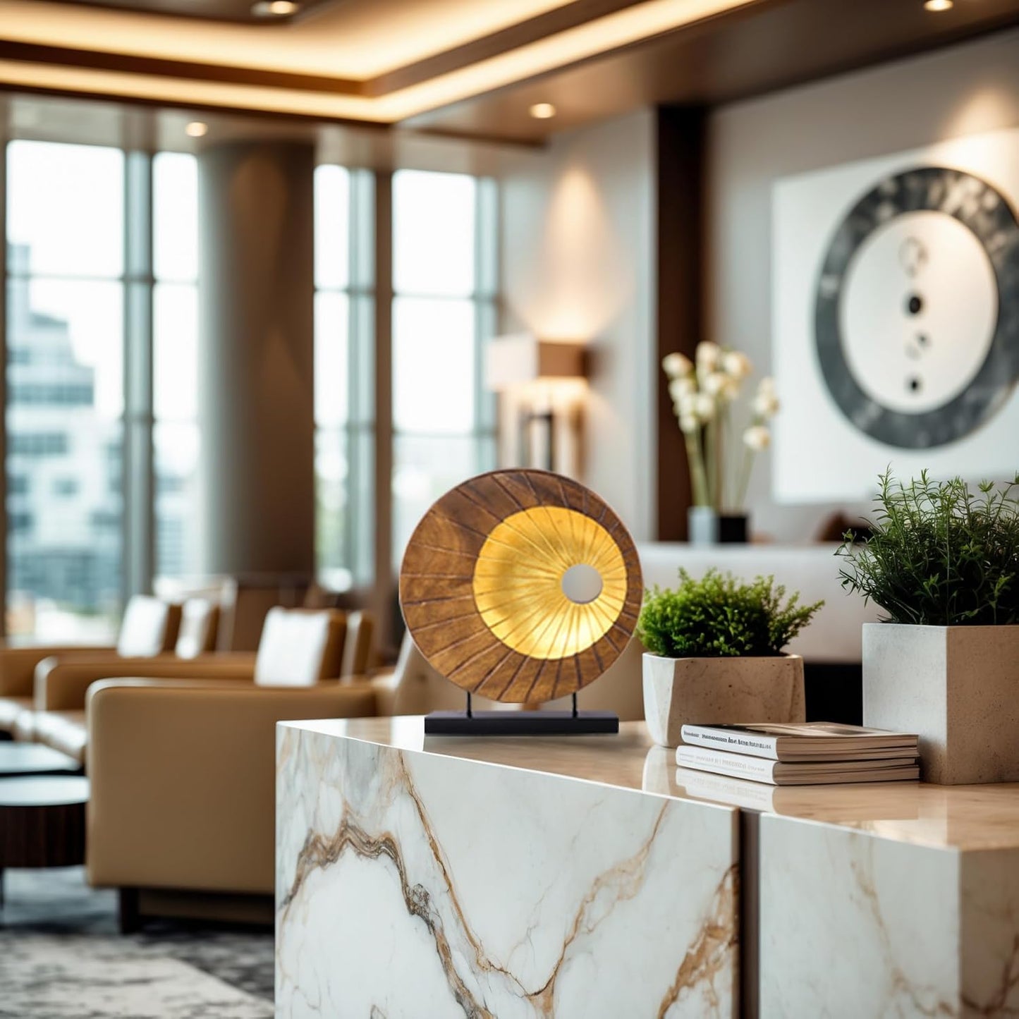 Decozen Handcrafted Solid Wood Sculpture Ideal for Home, Mantel, Fireplace, and Foyer Decor - Perfect Valentines Day Gifts