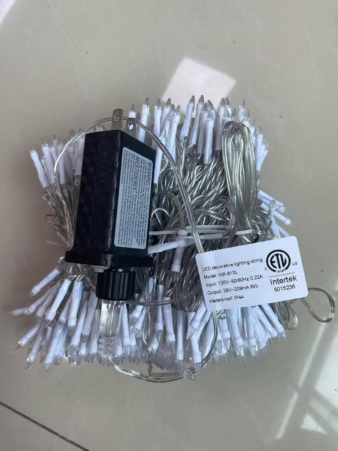 810LED 82ft Christmas Lights, 180Drops 12 Modes Warm White Christmas String Lights Outdoor Dimmable, Waterproof Christmas Decoration Fairy Lights with Timer for Indoor Eaves Party Patio Window Fence