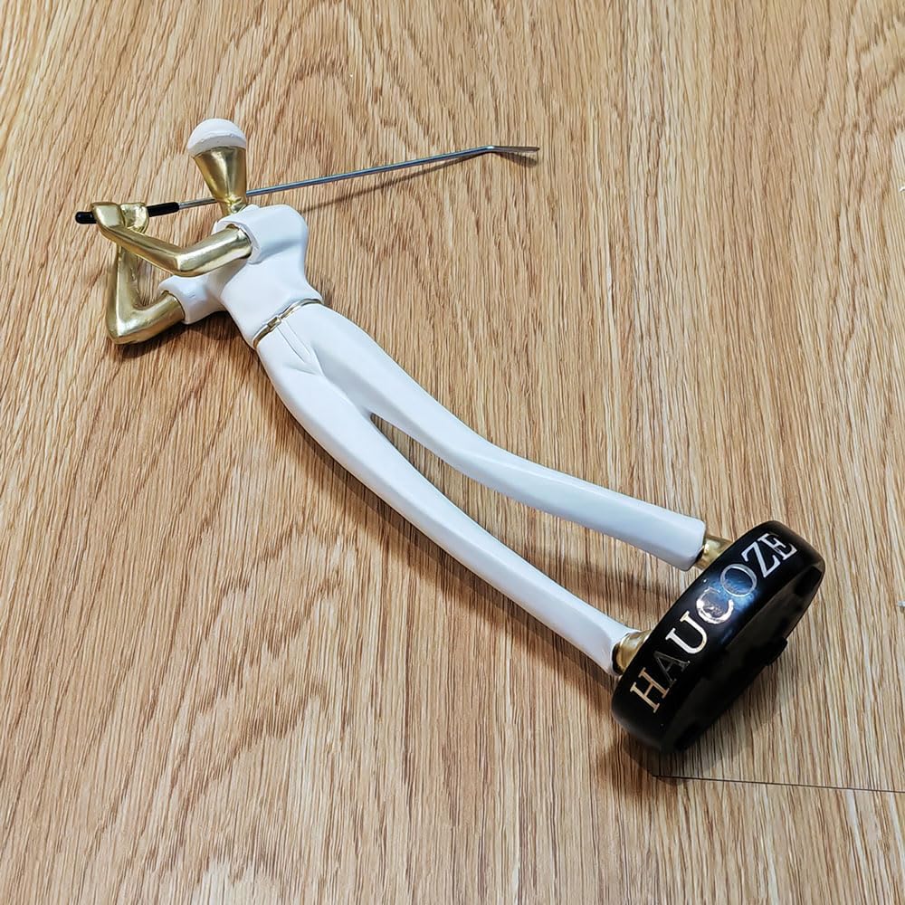 HAUCOZE Golf Figurine Statue Golfer Decoration Arts Home Decor Sculpture Polyresin White 9.6 inch