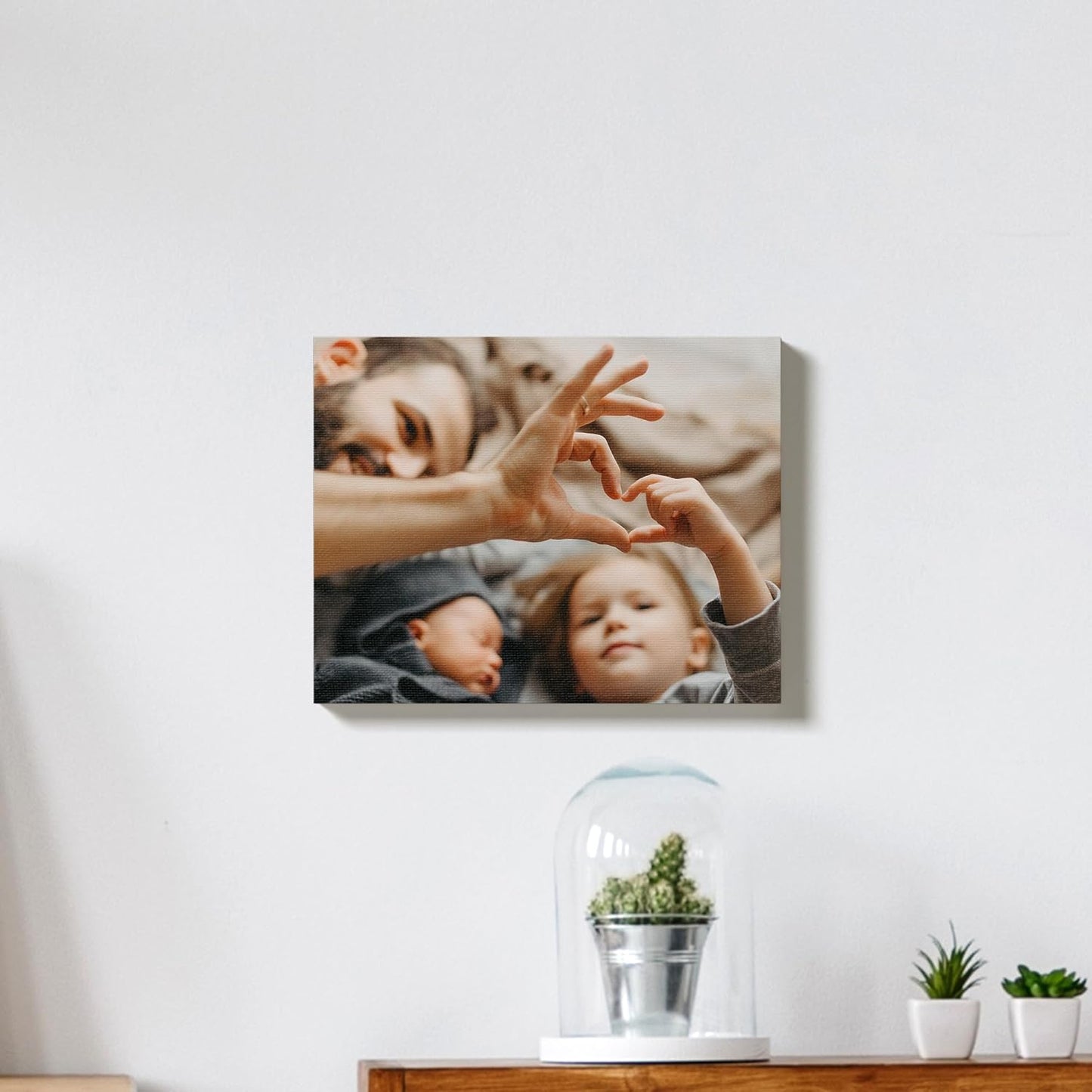 Custom Canvas Prints with Your Photos – Personalized Picture To Canvas Wall Art, Perfect for Home Decor, Gifts & Keepsakes, Ready to Hang (12" L x 12" W x .75”D, Metallic Silver)