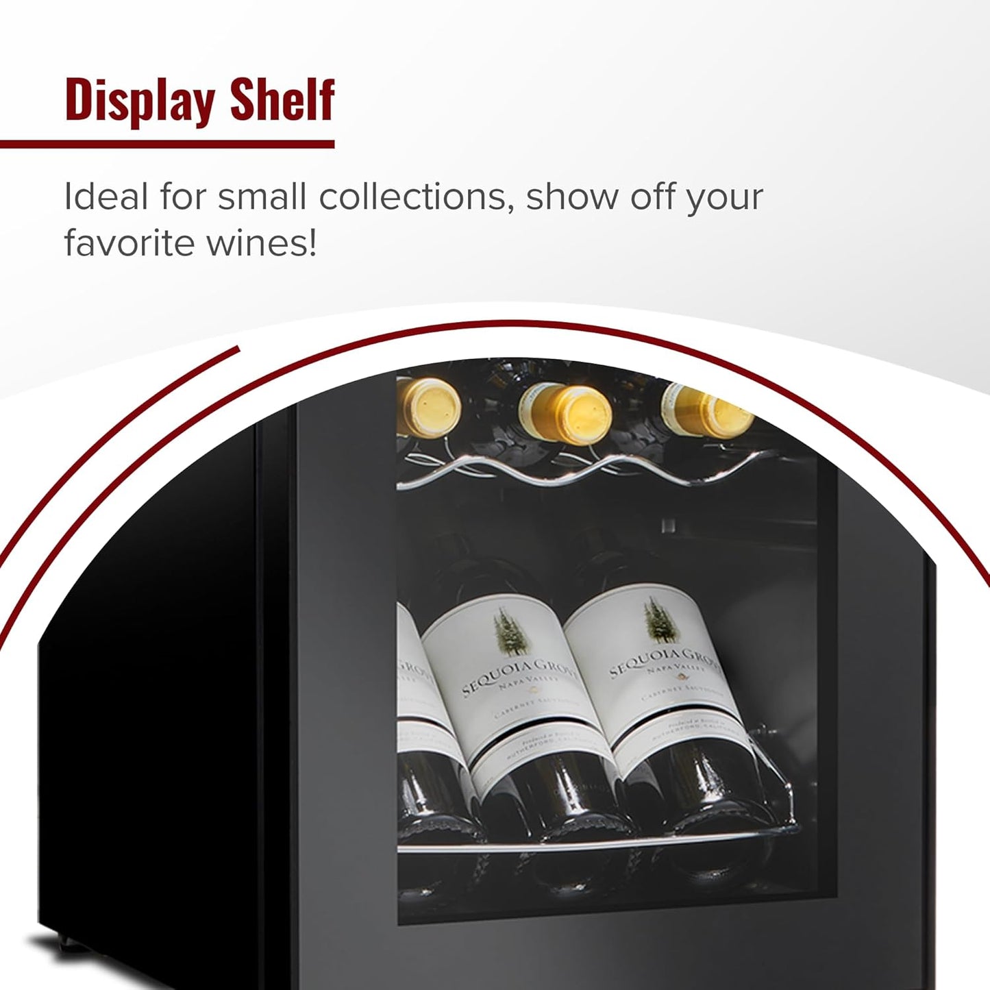 Wine Enthusiast 18-Bottle Dual Zone MAX Compressor Wine Cooler – Freestanding Beverage Refrigerator, Mini Fridge with Digital Touchscreen, Split Storage, Energy-Efficient Cooling, and LED Display