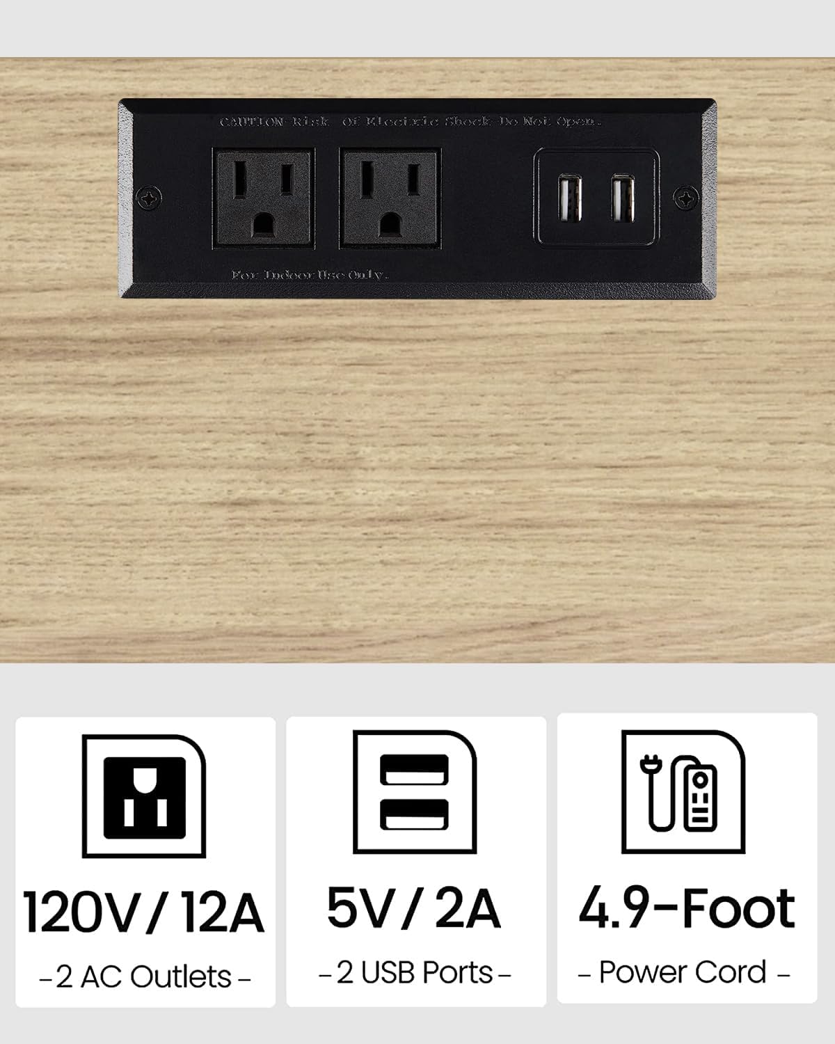 TUTOTAK End Table with Charging Station, Set of 2, Small Side Table with Outlets, Nightstand Bedside Table, 2-Tier Storage Shelf for Small Space, Living Room, Bedroom Oak TB01BO041