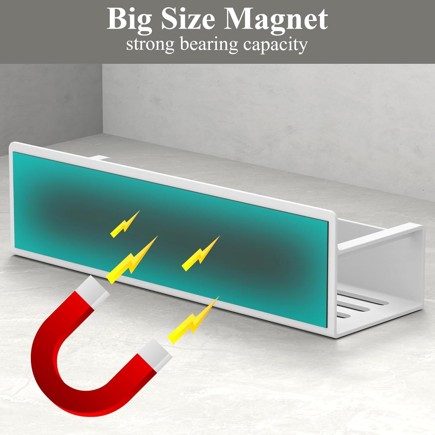 6 Pack Magnetic Spice Rack Organizer for Refrigerator and Oven, White Fridge Organizers and Storage for Kitchen