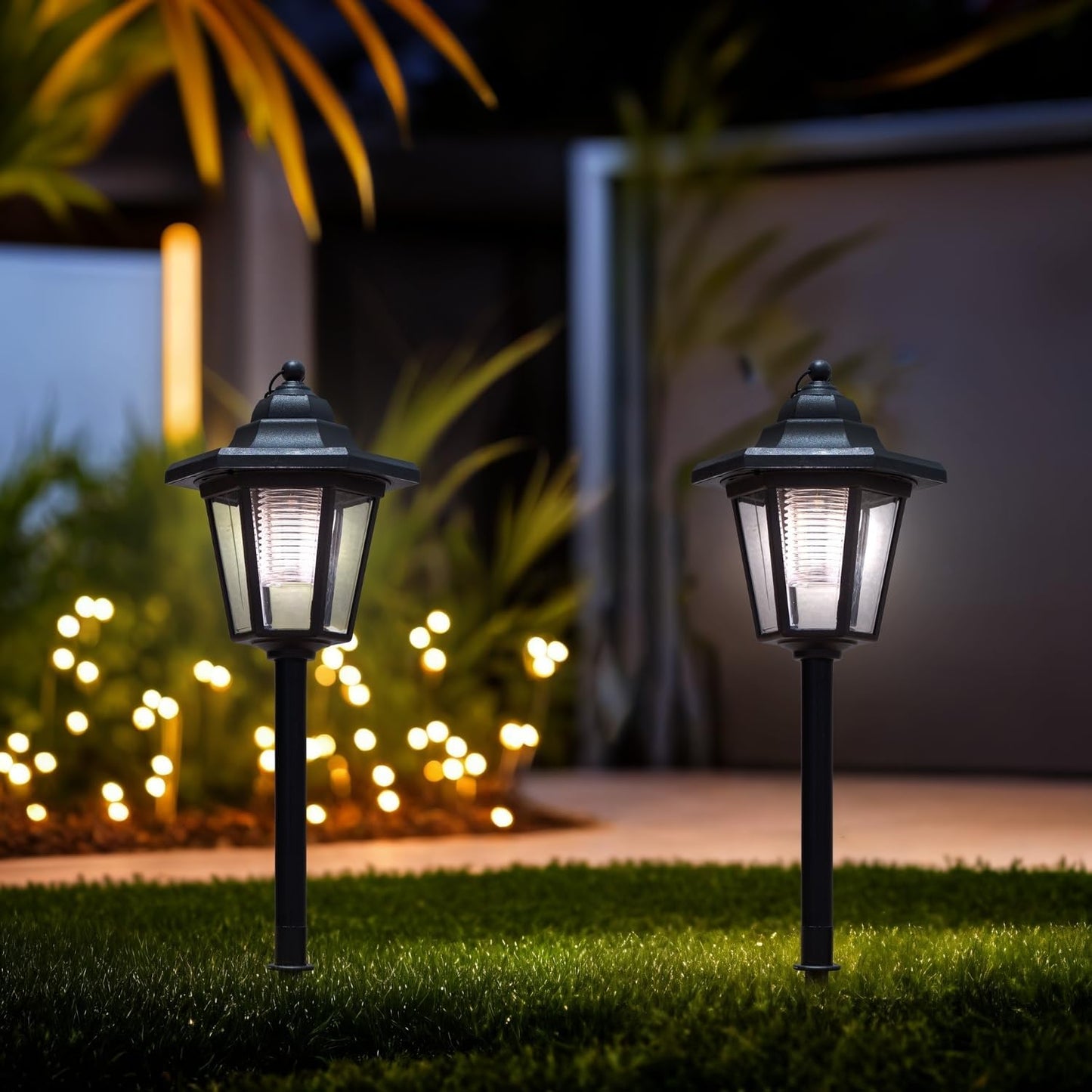 Solar Pathway Lights, 2 Pack, Waterproof LED for Outdoor Walkway, Yard, Garden, Landscape – Great Gardening Gift for Mom, Grandma, Women(Corridor Pathway Lights)