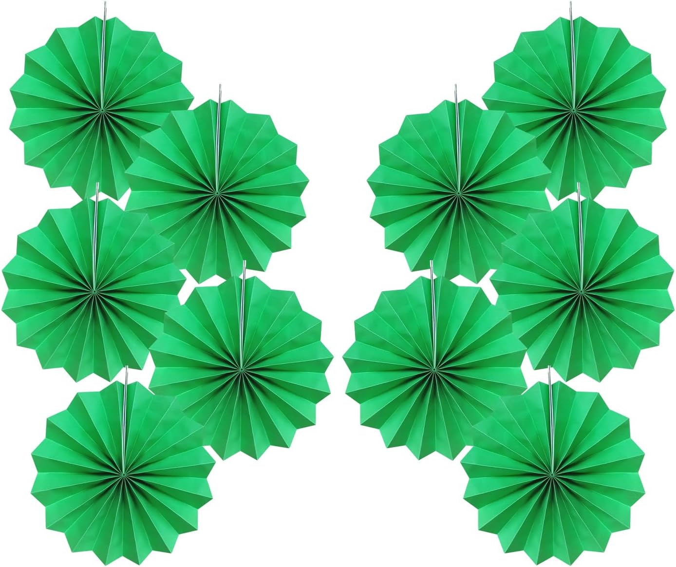 Green Party Decorations,Green Paper Decorations for Party,Tennis Party Decorations Party Paper Fans Bulk 8in,Graduation Decoration Classroom Decor,St Patrick's Day Decortions 30 Color DIY Set （Green）