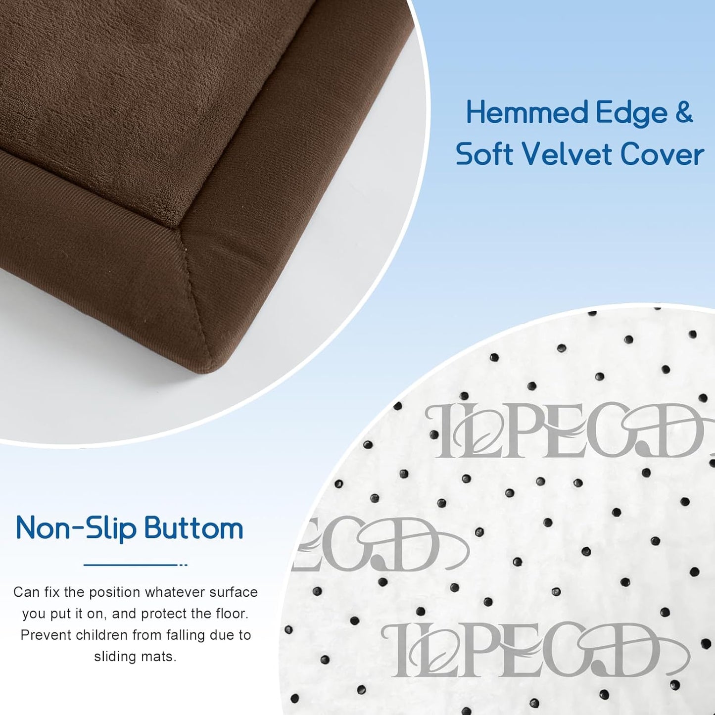 Baby Play Mat 1.2" Thick Memory Foam Nursery Rug Area Rug, 4’11” X 3’28” Yoga Mat Playmat Crawling Mat for Baby,Toddlers,Infants,Kids,Floor Mat Tatami Mat for Living Room with Non-Slip(Coffee)