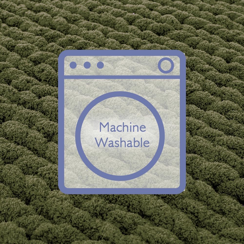 Bigacogo Chunky Knit Throw Blanket for Couch, 40x40 inches, 100% Hand Knitted with Thick Jumbo Chenille Yarn, Cozy Soft Large Rope Knot Cable Crochet Blankets for Sofa Bed Living Room, Yellow Green