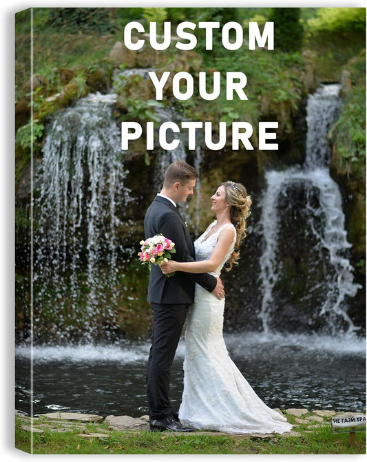 xzartdiy Custom Canvas Prints with Your Photos - Personalized Picture Print Customized Gifts for Family Home Office Wall Art Decor, Wrapped Canvas 24x32inch