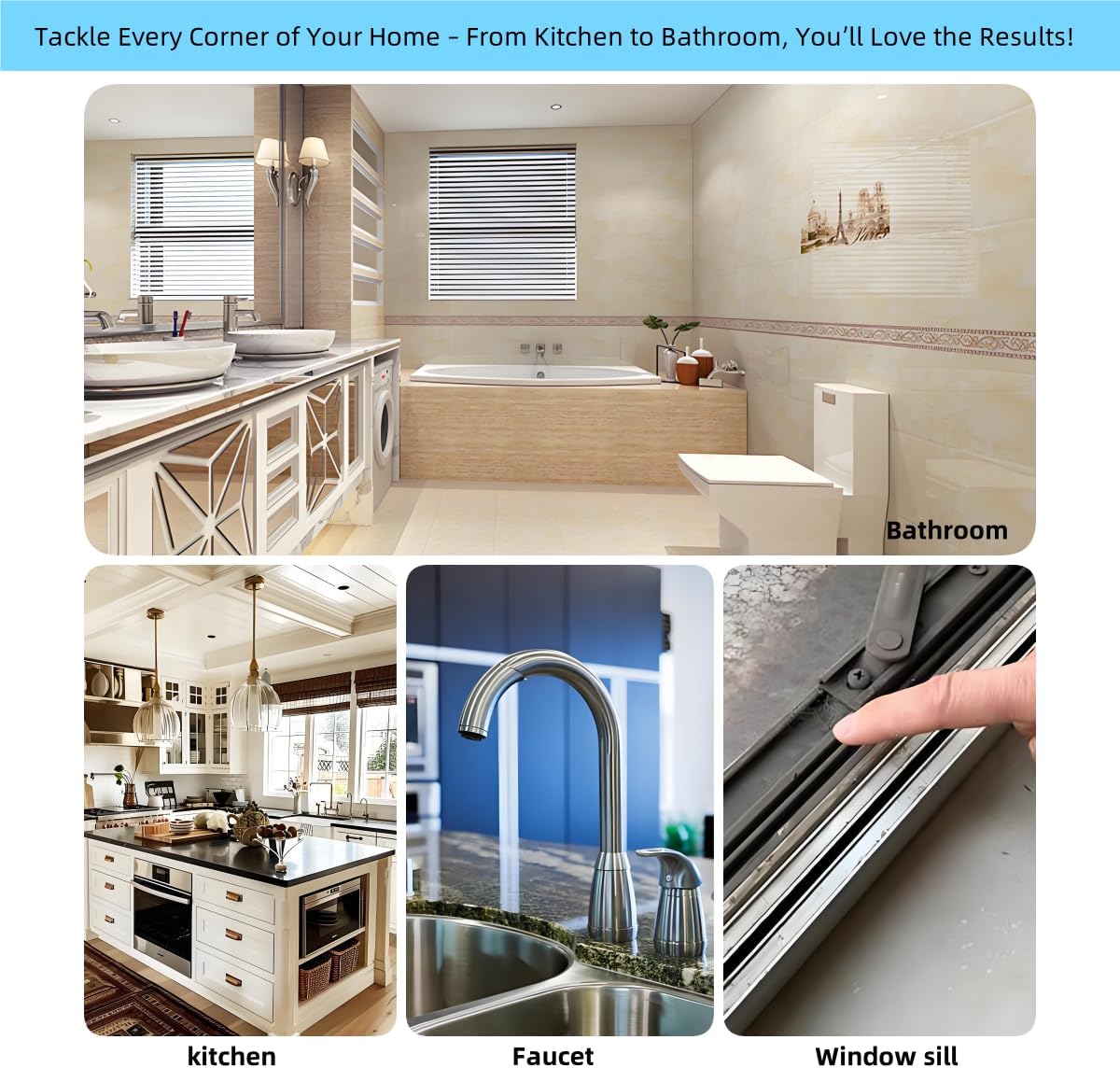 Crevice Cleaning Brush, Multifunctional Cleaning Brush Tool, Bathroom Gap Brush,Grout Brush, Cleaning Tools for Toilet, Bathrooms, Kitchens, Bathtub, Faucets, Sink, Windows，12pcs