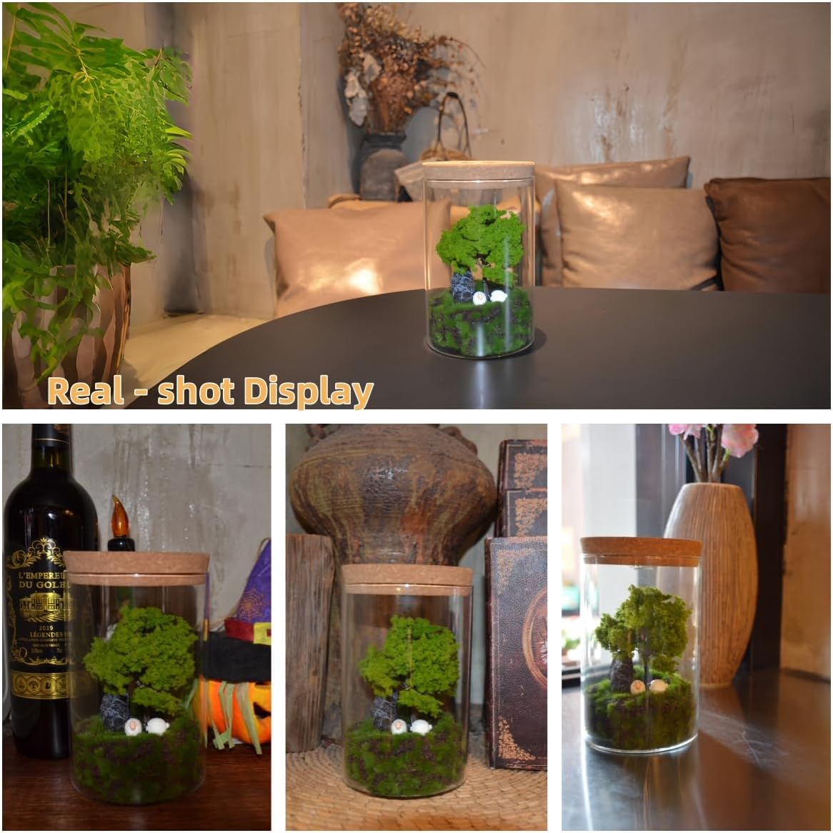 Oakwell Eternal Nature Desktop Ornament, a Miniature Scene Model with LED Light, a Gift for Yourself and Friends, Suitable for Decorating Scenes Such as Office Desks, Closets, Bedrooms, etc.