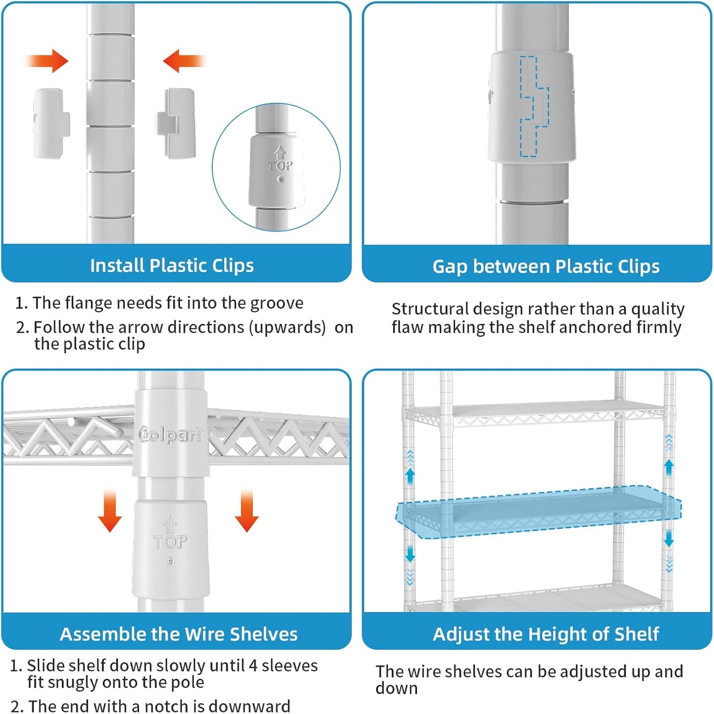 Over Washer and Dryer Shelves,2 Tier Adjustable Height Wire Shelving Laundry Room Storage Organization Clothes Drying Rack with Hanger Rod&Hooks,Space Saving Organizers Shelf,White