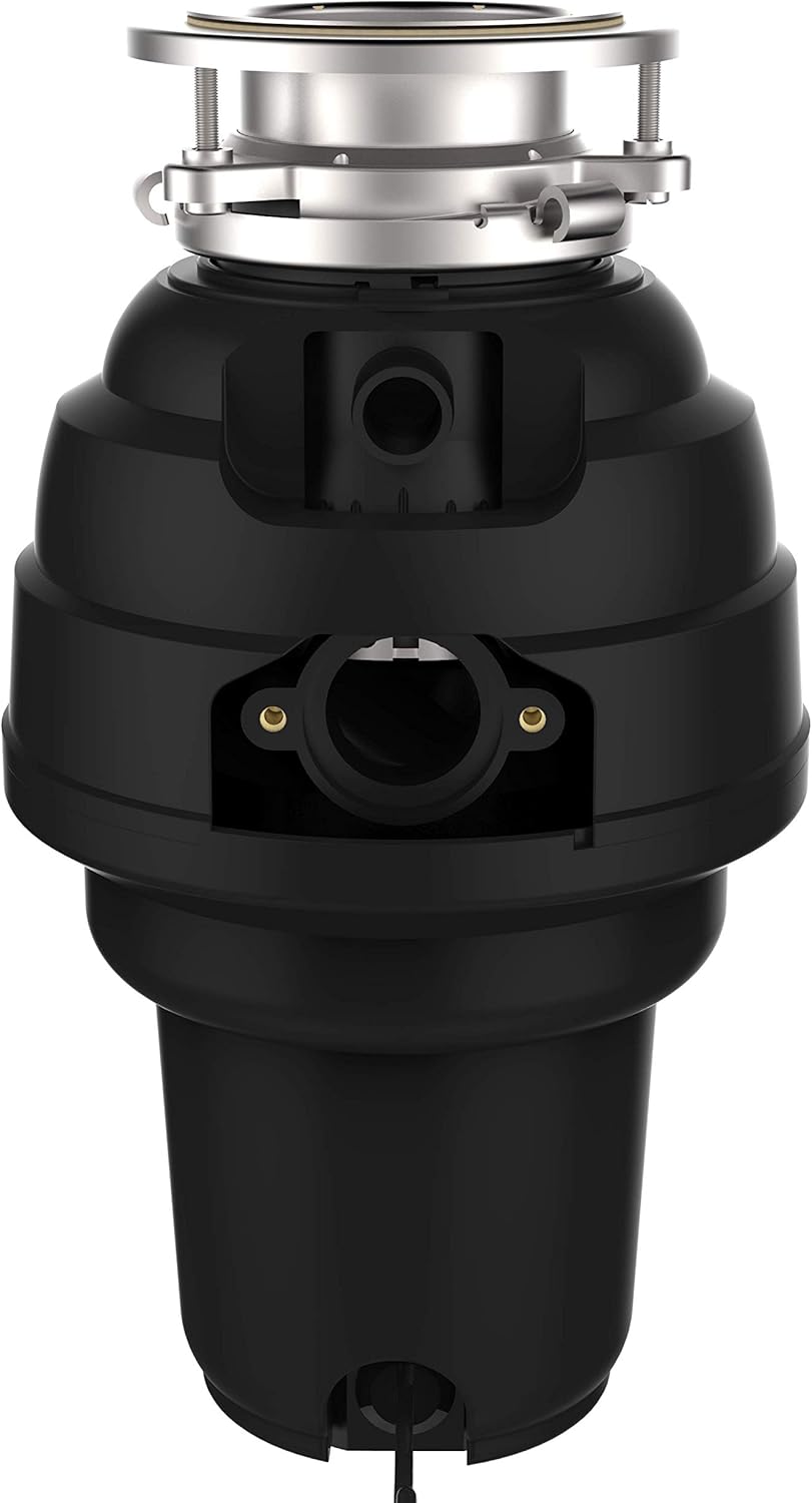 Waste Maid 10-US-WM-658-3B Garbage Disposal Anti-Jam Stainless Steel Food Waste Grinding System, 1-1/4 HP Premium, Black