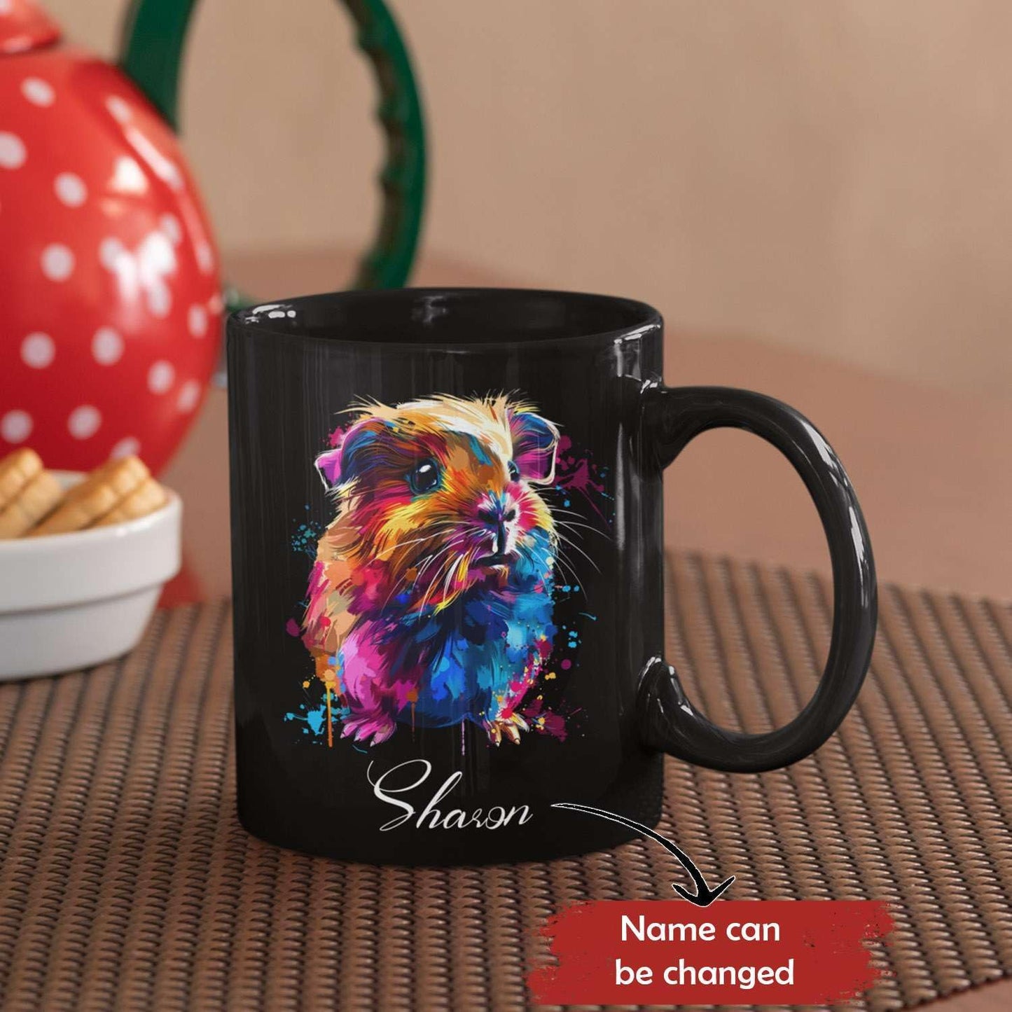 Personalized Customized Colorful Guinea Pig Coffee Cup, Animal Mug For Guinea Pig Lover, 11oz & 15oz Ceramic Mug - Gift For Birthday, Christmas