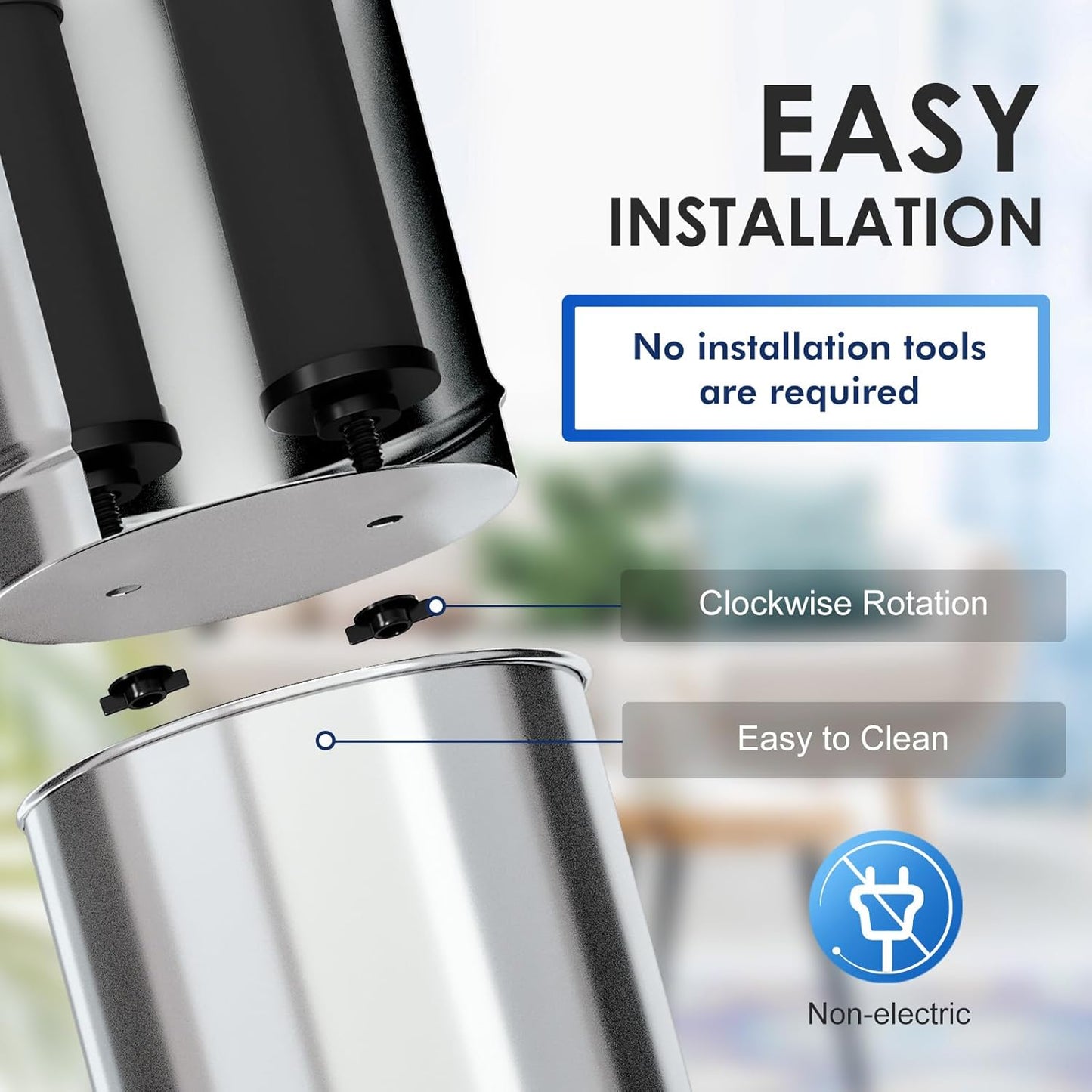 Purewell PF-2 Black 2-Stage Purification Elements, Replacement Filters for ProOne® and Berkey® Filters, ProOne® Big+ or Berkey® Big+ Gravity Water Filter System and Purewell System (2 Pack, K Series)