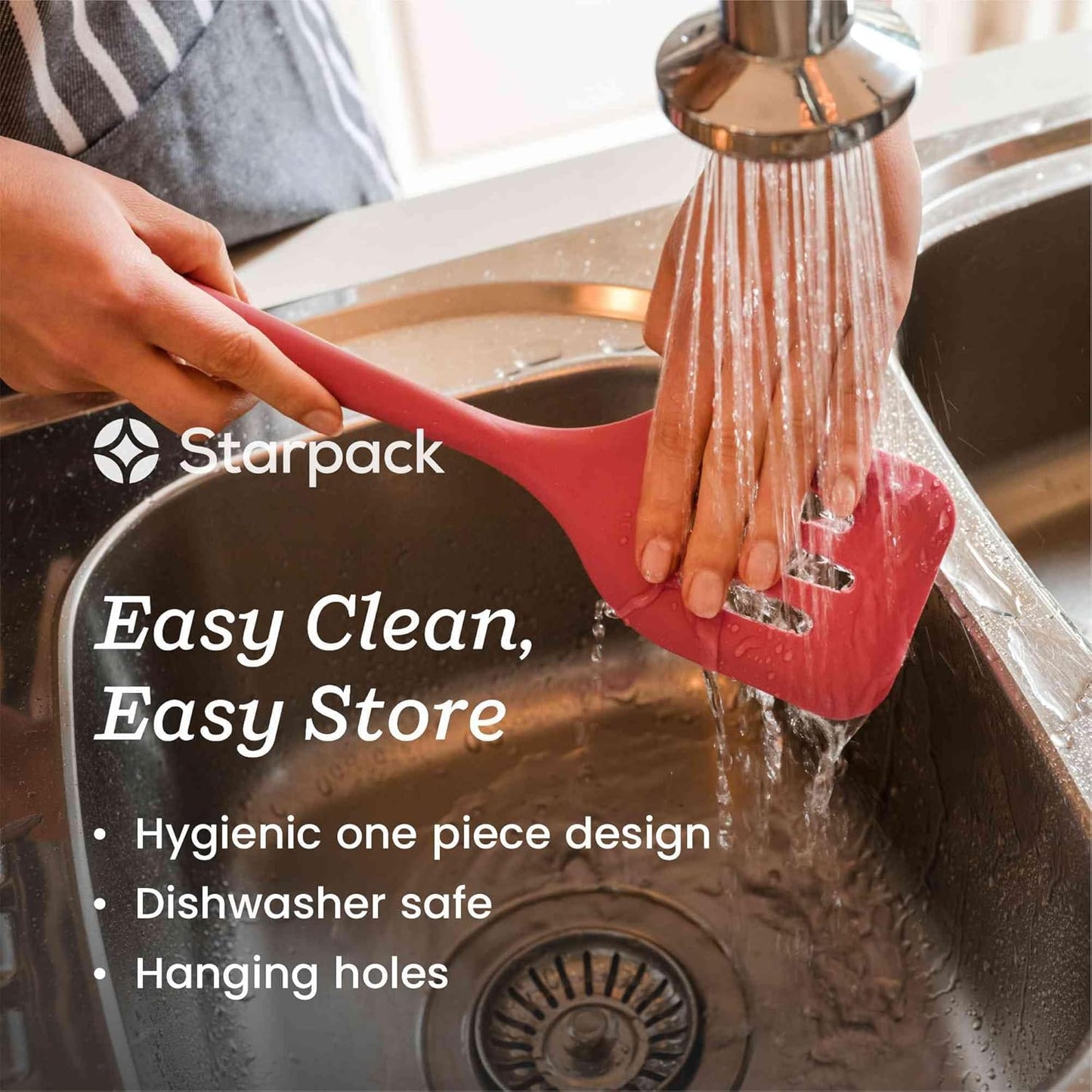 Starpack 'Stir & Serve' Silicone Cooking Utensils Set (5 Pcs) - Kitchen Utensils Set Heat Resistant to 600°F - Kitchen Utensils for Nonstick Cookware - Silicone Utensil Set for Mixing & Cooking