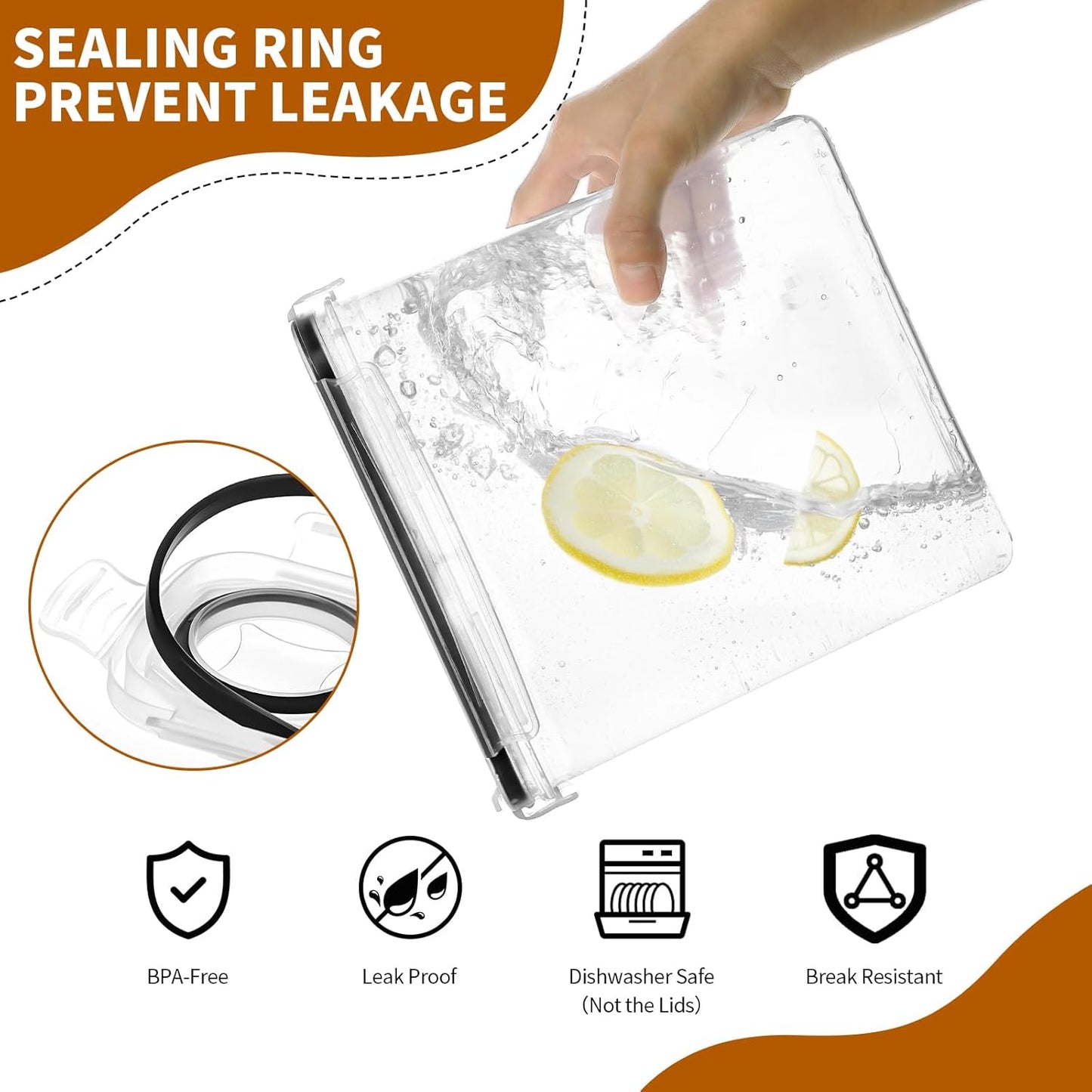 Cereal Containers Storage Set (4L / 135.2oz), 6PCS Airtight Food Storage Containers with Lids, Cereal Dispensers for kitchen Pantry Organizers and Storage with Pour Spout, 20 Labels, Marker