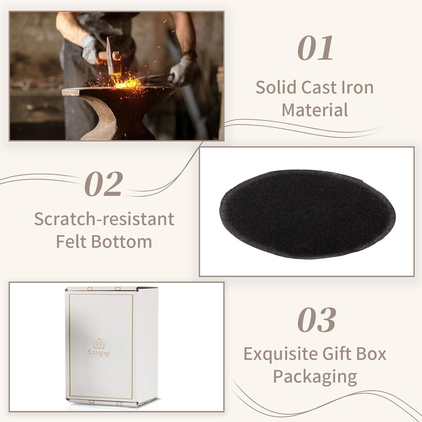 Sziqiqi Anniversary Wedding Gift for Couple: Iron 6th Anniversary Wedding Gifts for Her - Unique Couple Sculpture Iron Gift for 6 Year - Cast Iron Statue for Women Him Wife