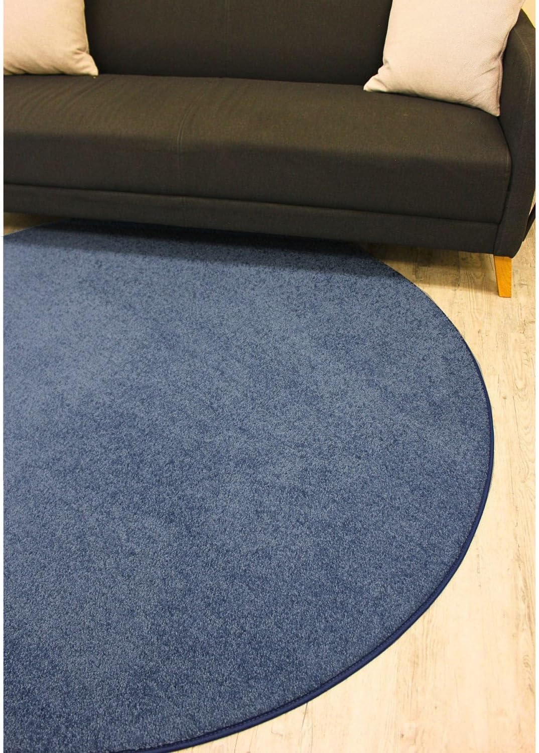 KOECKRITZ Soft and Colorful Kids Classroom Area Rugs (Passes Flammability Pill Test) Many Sizes and Bright Colors to Select from (5' Round, Navy)