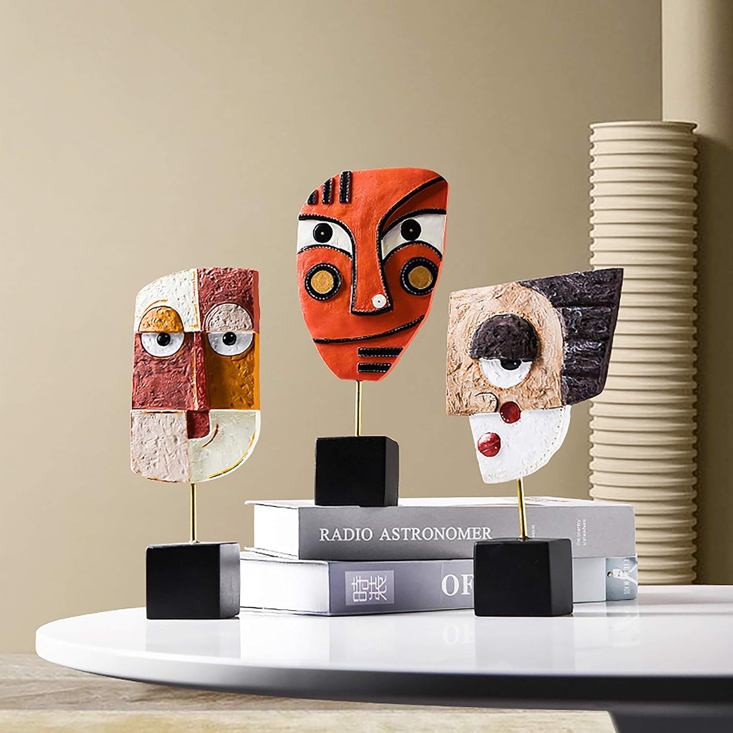 High Spirits - Handcrafted Resin Abstract Sculpture for Home Decor, Modern Book Shelf TV Stand, Living Room, Dining Room Table, Bedroom, Office Desktop, Cabinets Decorative Ornaments