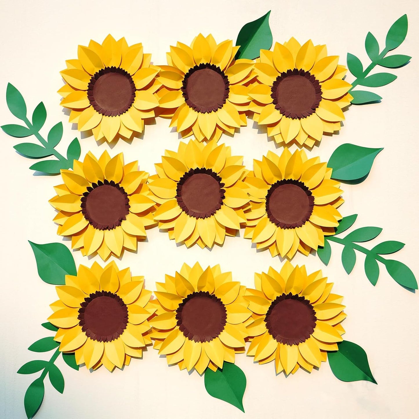 Paper Flowers Decorations for Wall, 3D Sunflower Party Decorations, Nursery Room Decor, Handmade Artificial Paper Flowers, Baby Showers Birthday Home Summer Party