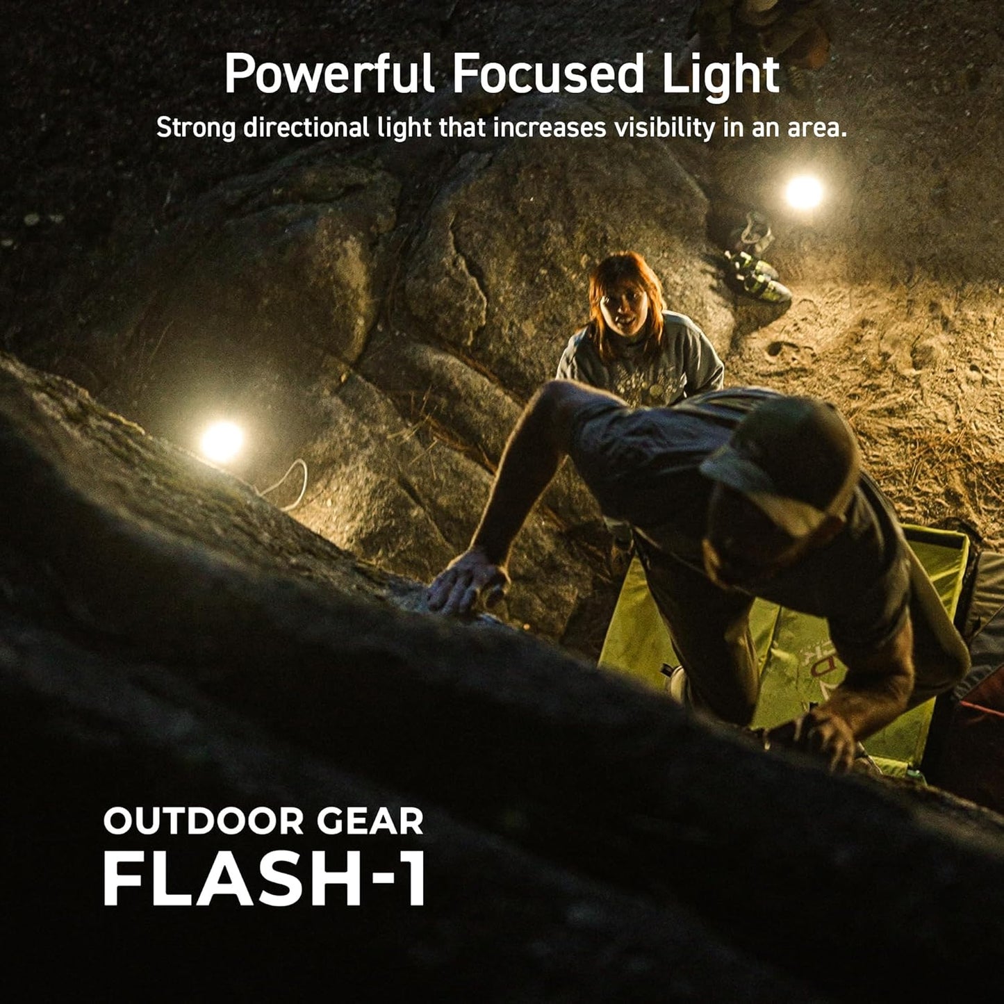 ELECOM NESTOUT Outdoor Camping LED Panel Flashlight w/Mini Tripod, Dimmable USB Powered LED Light, IP44 Water Dust Resistant, 30-1000 Lumen, Portable Lantern for NESTOUT Power Bank, Black (Flash-1)