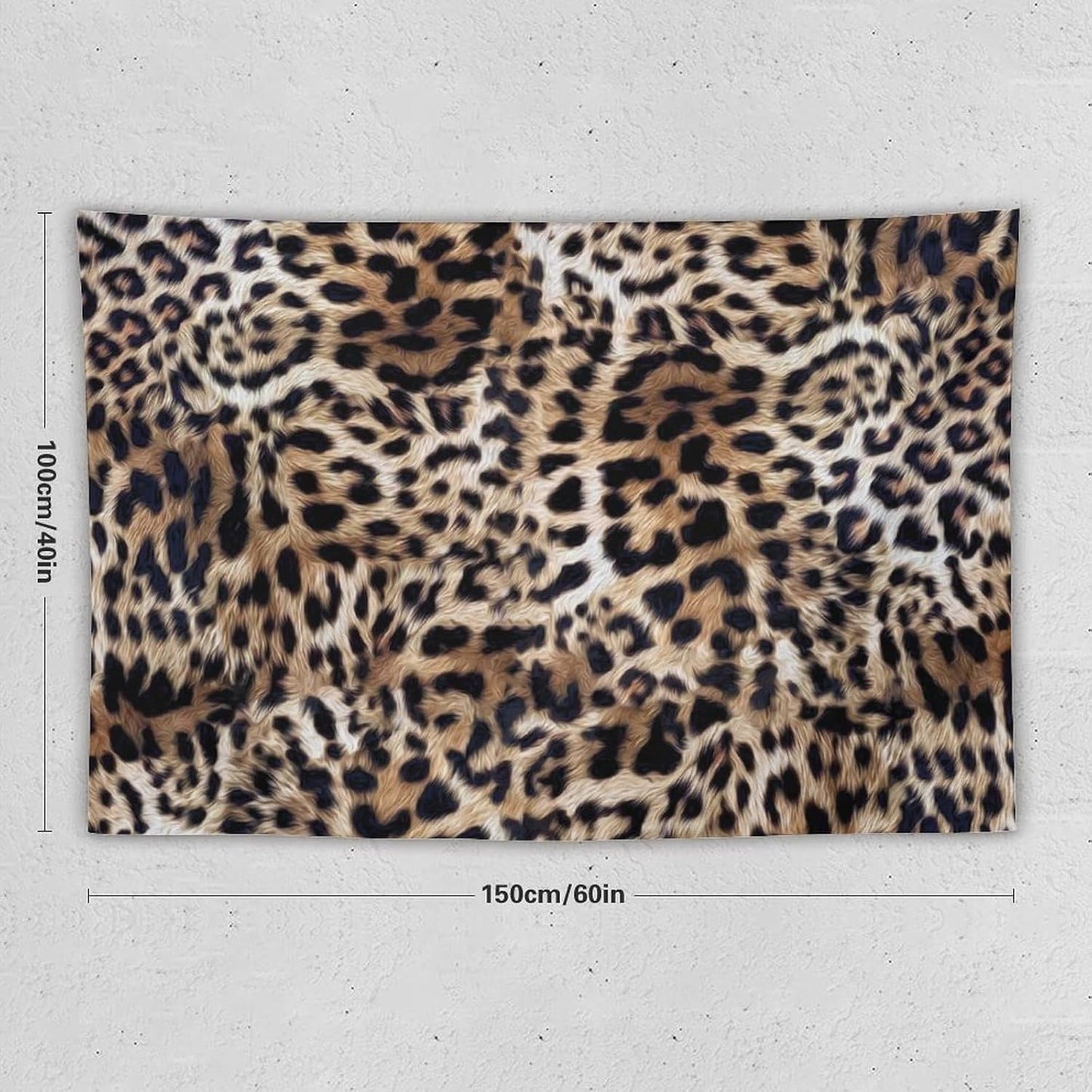 HZOHNAGO Leopard Print Tapestry Nature Wildlife Vintage Cheetah Fur Spot Animal Skin Wild Animals Spots Printed Wall Tapestry Painting Wall Hanging for Bedroom Living Room Dorm 60" W x 40" H
