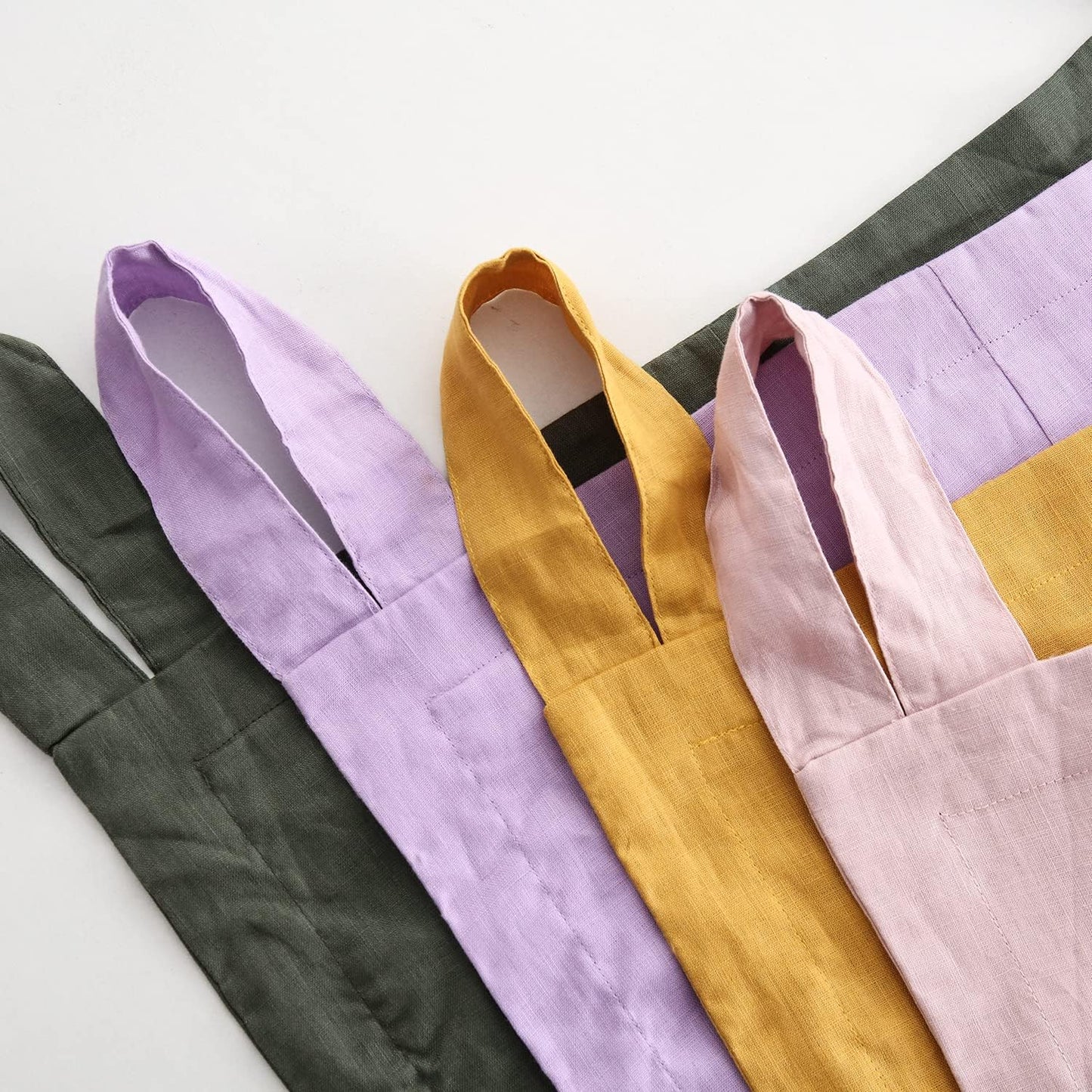 Amazhiyu 100% Linen Door Hanging Laundry Hamper Bag, 19x27 Inches Lilac