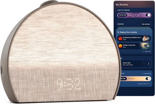 Hatch Restore 3 Sunrise Alarm Clock, Sound Machine, Smart Light (Cocoa) - White Noise, Screen-Free Sleep Routine