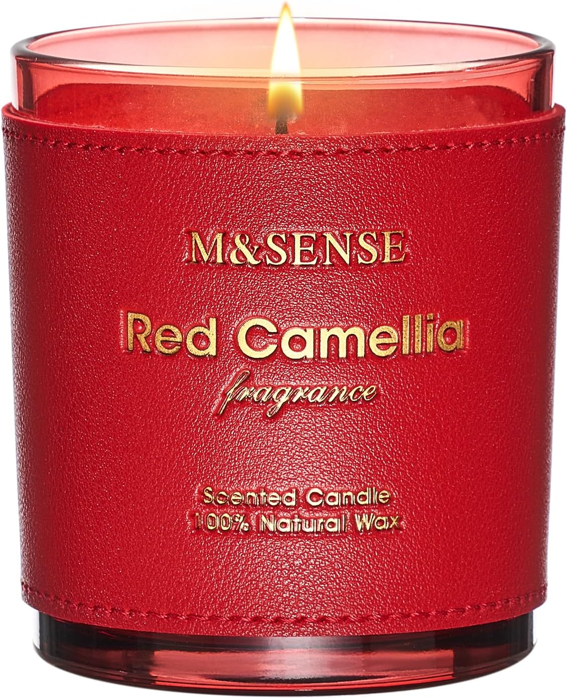 M&SENSE Citrus Floral Scented Soy Candles, Naturally Scented Vegan Soy Candle, 10oz 42-Hour Long Last Burning Time, No Toxin Bathtub Relaxing Stress Relief Home Fragrance for Women and Man