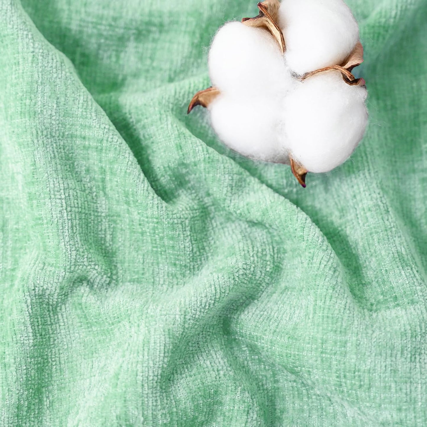 CaliTime Throw Pillow Covers Decorative 20 X 26 Inches Pack of 2 Cozy Chenille Standard Pillow Shams Cases for Couch Sofa Bed Living Room Home Grey Green