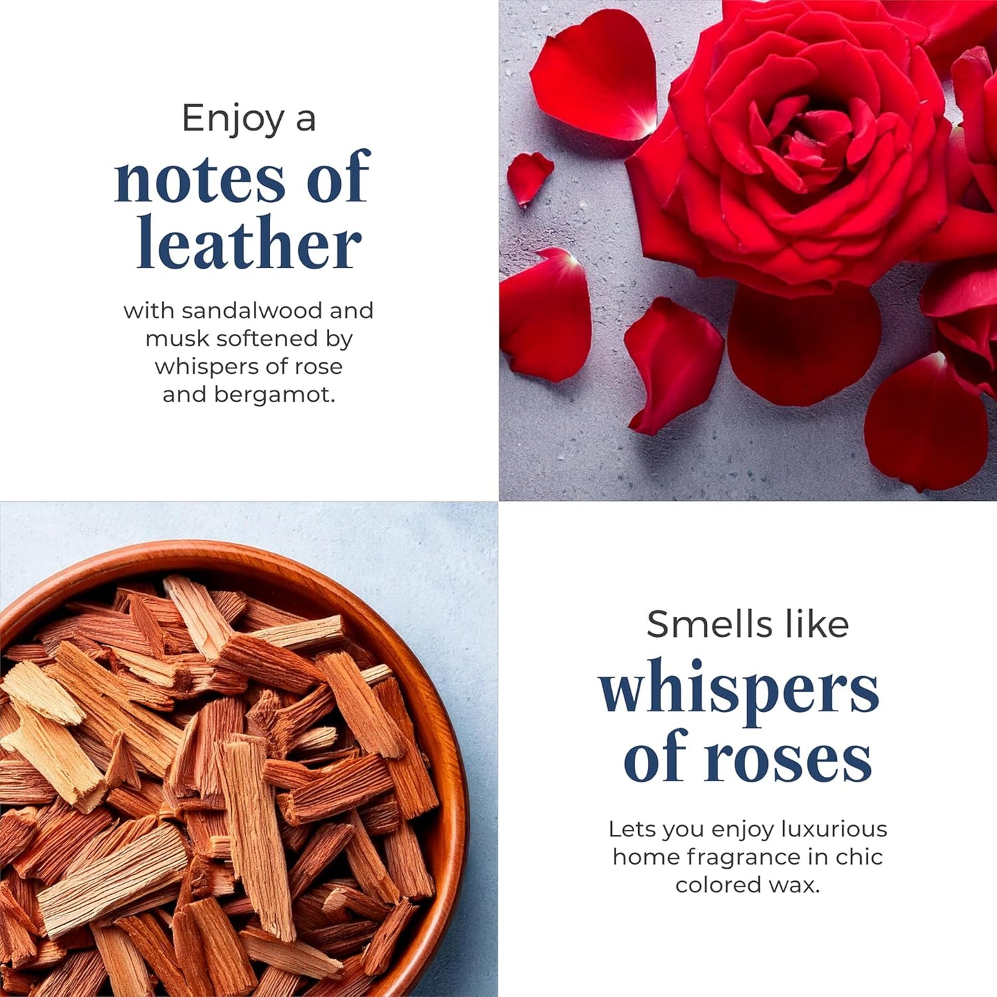 PartyLite 3-Wick Jar Candle, Highly Fragranced Clean Burning Glass Candle, 25-45 Hours Burn Time (Leather Musk)