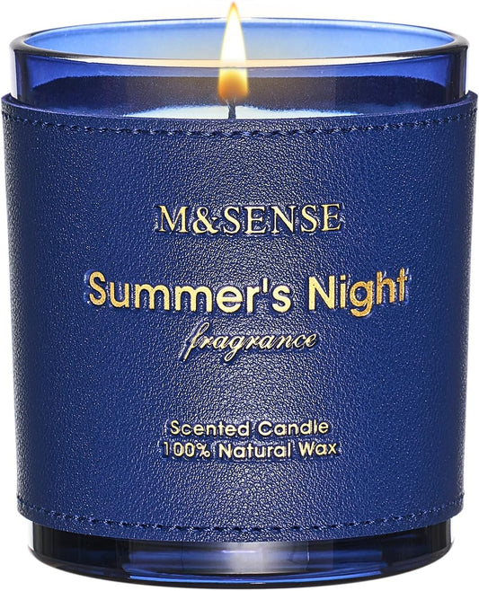 M&SENSE Bergamot Lavender Scented Candles,Vegan Soy Wax,No Toxin,10oz 42-Hour Slow Burning Time, Pepper Scented Candle, High Intensity,Air Purifying Aromatherapy Relaxing Office Home Fragrance