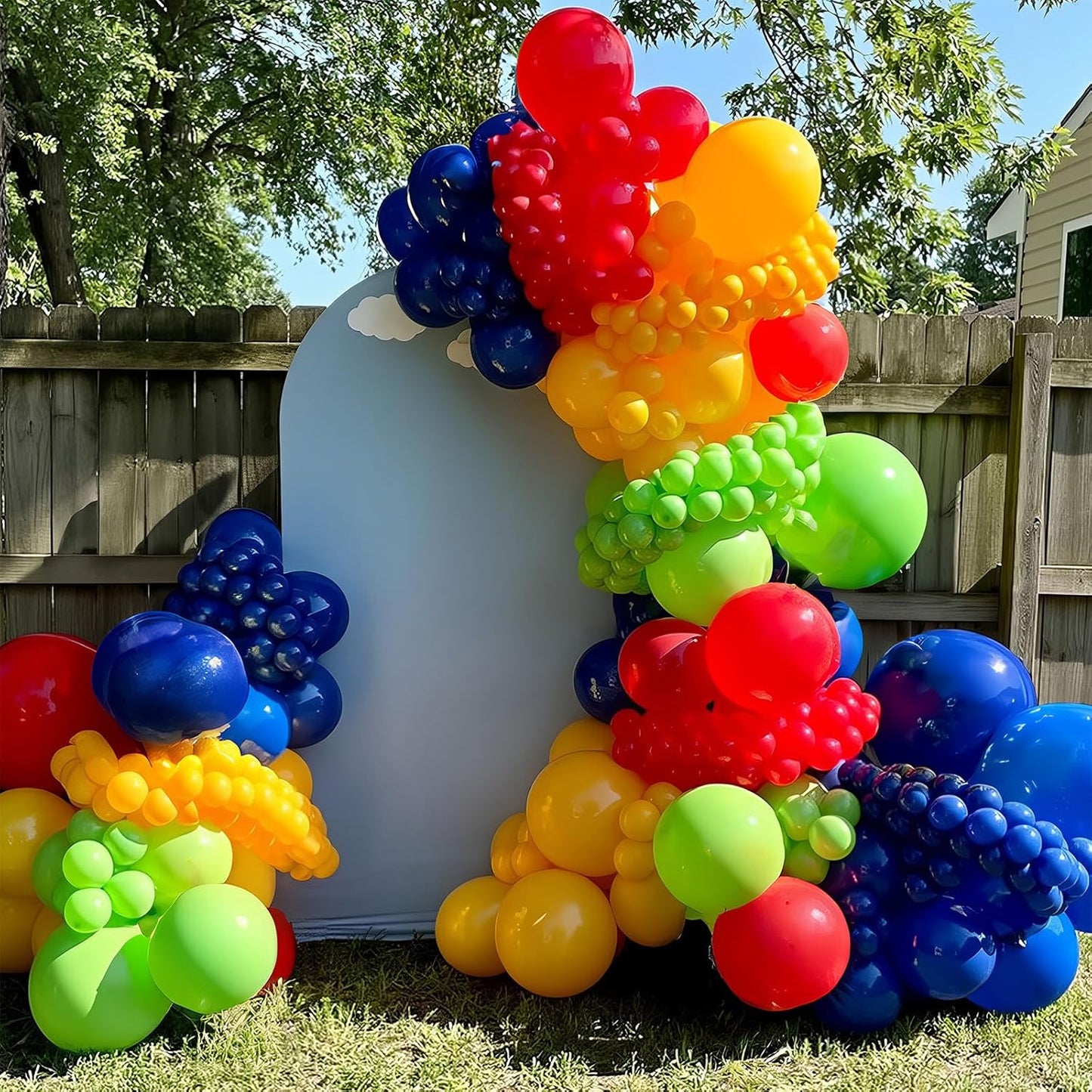 Red Blue Green Yellow Balloons 12 Inch Assorted Rainbow Latex Balloons Primary Color Red Blue Yellow Green Polka Dot Colorful Balloon for Kids Birthday Baby Shower Carnival Circus Party Decor