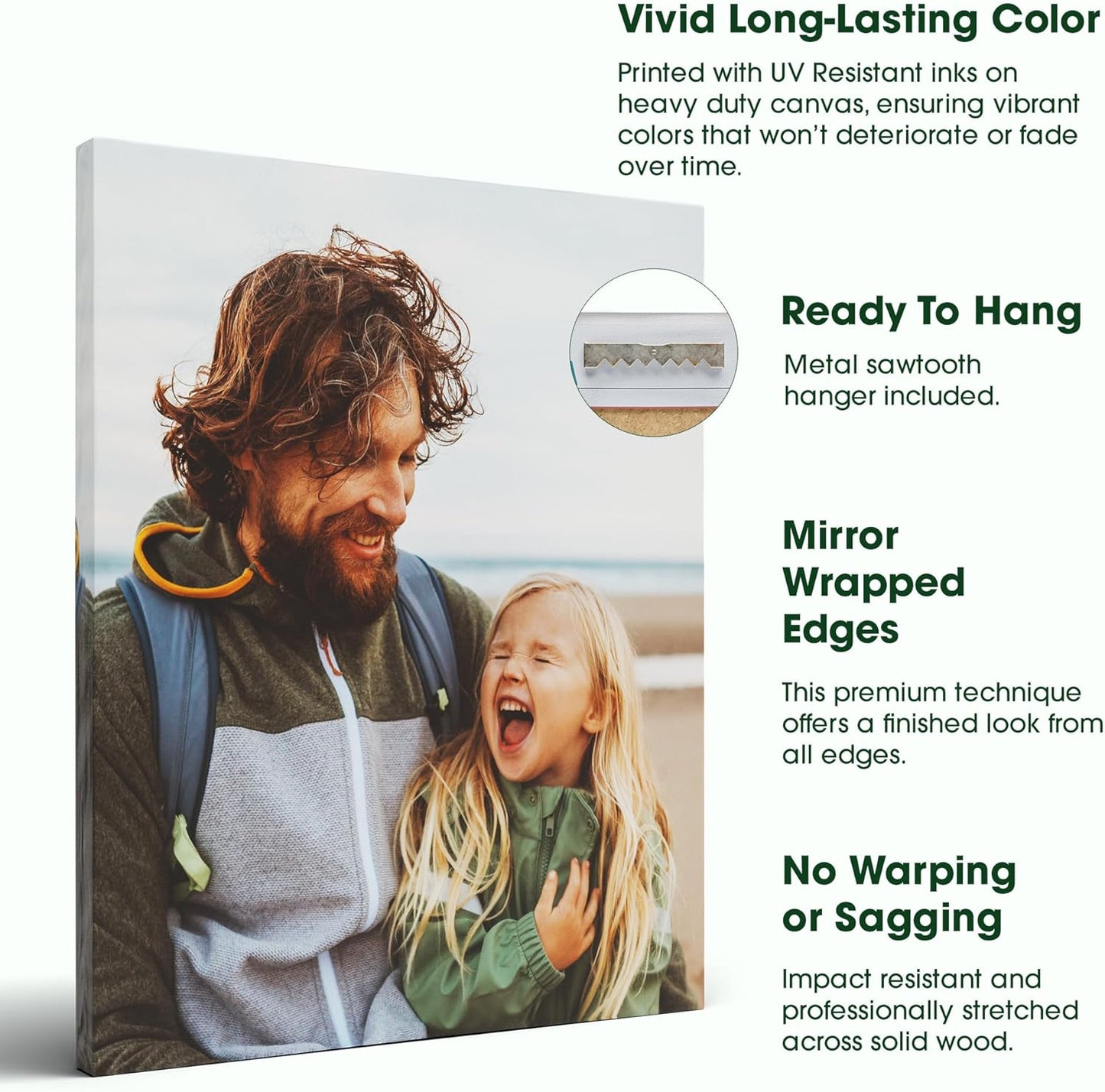 BuildASign Custom Canvas Prints with Your Photos – Personalized Picture To Canvas Wall Art, Perfect for Home Decor, Gifts & Keepsakes, Ready to Hang (12" L x 12" W x .75”D, Classic Brown)