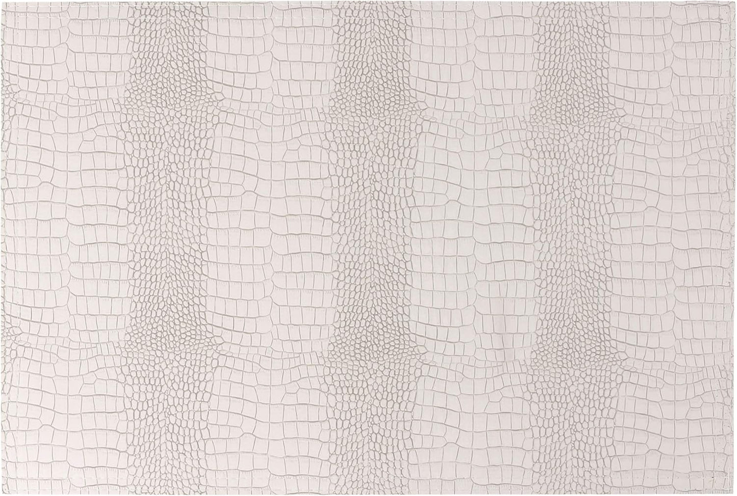 Waterproof PU Placemats, Faux Leather Hardboard Place Mats, Set of 8 Table Mats, Easy to Clean, Heat & Stain Resistant for Office Conference Table, Dining Home Decor, White