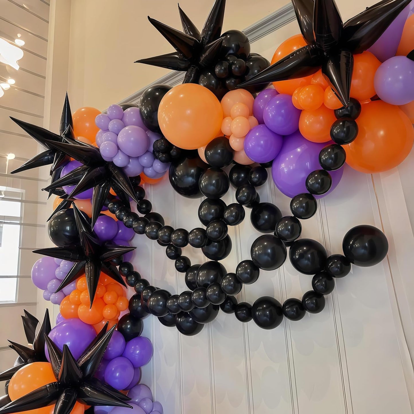 Black Linking Balloons, 100PCS Linked Balloon with Tail for Balloon Wall Arch and Chains, Quick Linkable Balloons for Wedding Birthday Baby Shower Engagement Graduation Party Decorations (10inch)