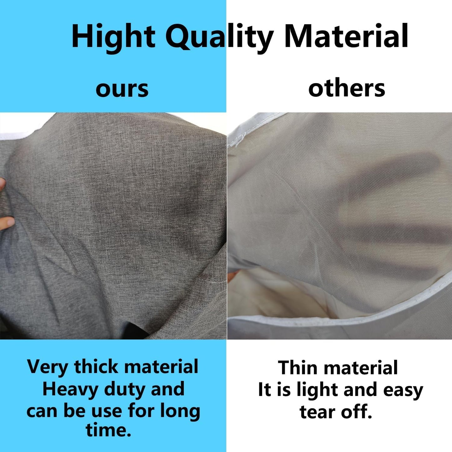 XL Door Laundry Hamper, Hanging Hamper with Large Openging, Hanging Laundry Hamper Storage Bag，Door hampers for Laundry of Home, Dorm, or Travel(Heather Grey, 36x22 Inch)