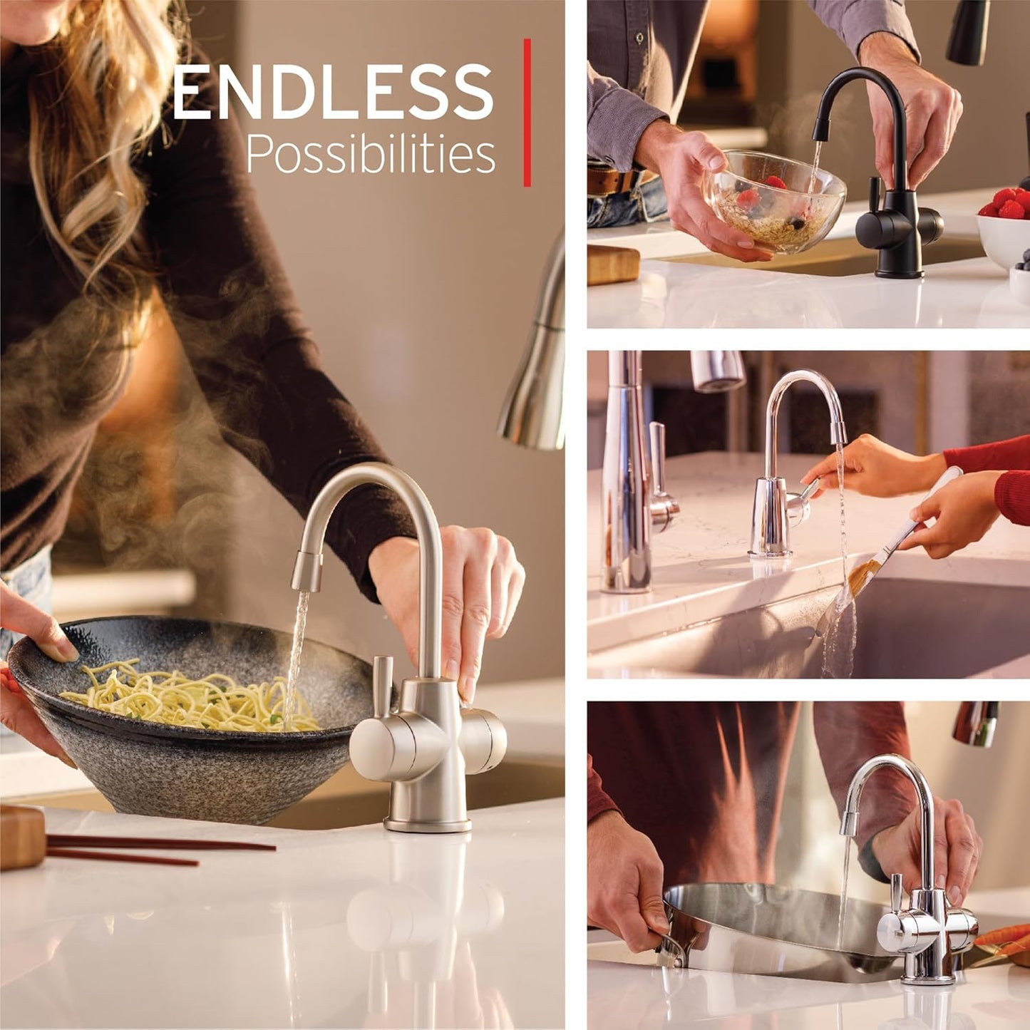 InSinkErator HOT250 Instant Hot and Cold Water Dispenser System & F-1000S Standard Under Sink Water Filtration System for Instant Hot and Cold Water Dispenser System