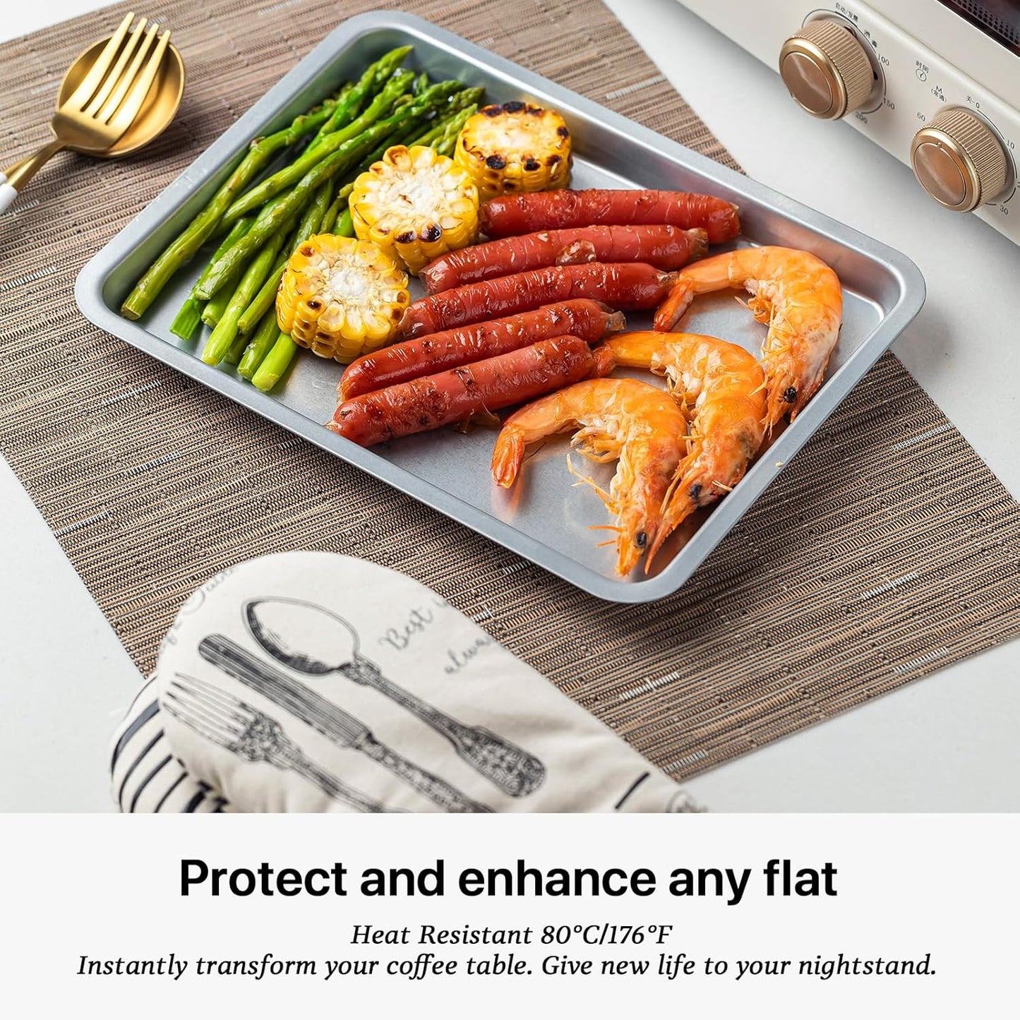 LEXMORE Placemats Set of 6 Vinyl/Plastic Woven Place Mats for Kitchen Table Indoor/Outdoor Washable Placemat Wipeable Dining Table Mats(Light Brown)