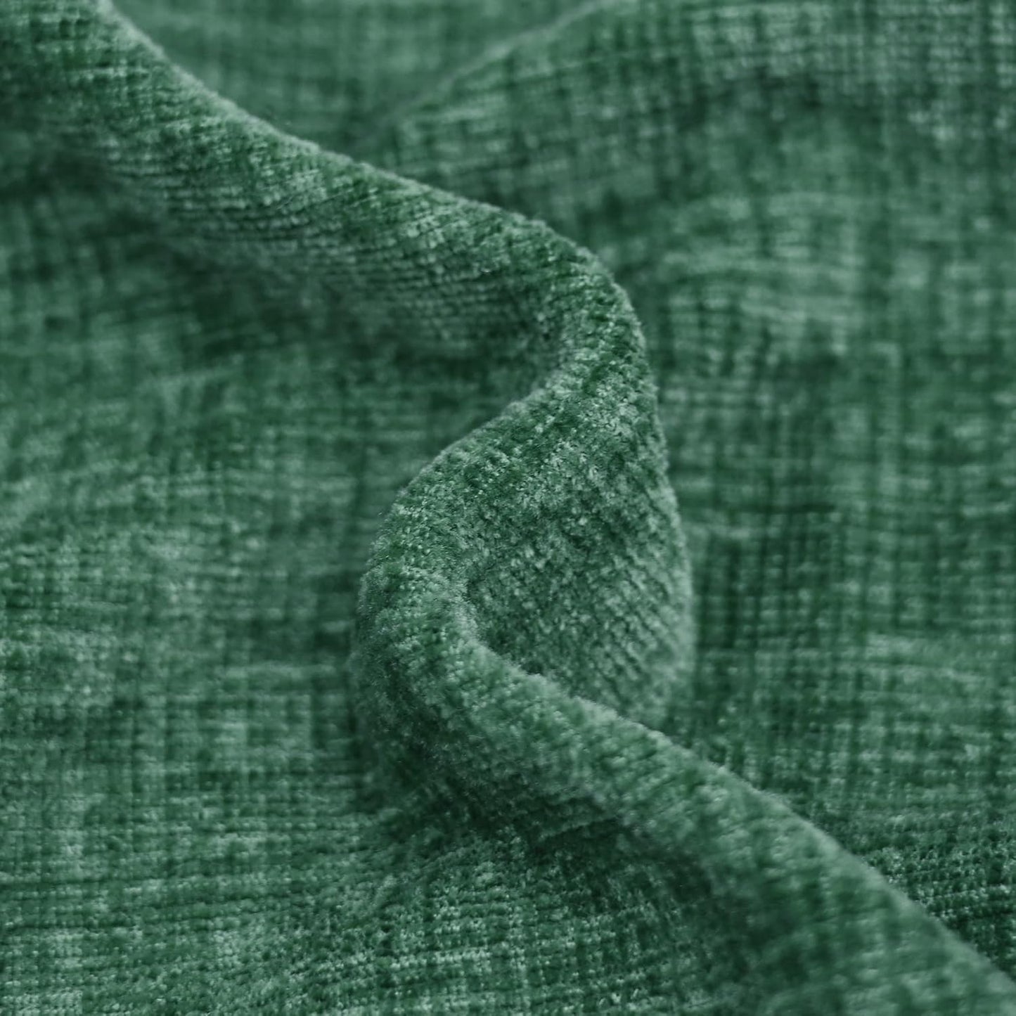 CaliTime Throw Pillow Covers Decorative 24 X 24 Inches Pack of 2 Cozy Chenille Cushion Cases for Couch Sofa Bed Living Room Home Dark Green