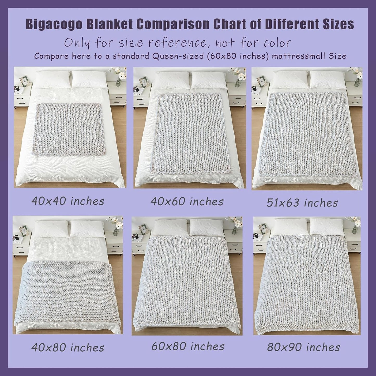 Bigacogo Chunky Knit Throw Blanket for Couch, 51x63 inches, 100% Hand Knitted with Thick Jumbo Chenille Yarn, Cozy Soft Large Rope Knot Cable Crochet Blankets for Sofa Bed Living Room, Goldenrod