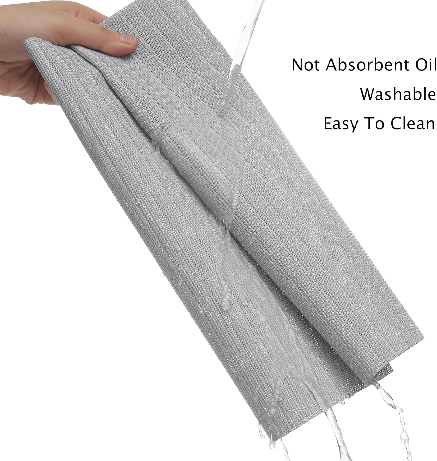 Myir JUN Placemats Set of 8, Vinyl Woven Placemats Place Mats Indoor Set of 8 Washable Table Mats Non-Slip Place mats for Dining Table (White Smoke, Set of 8)