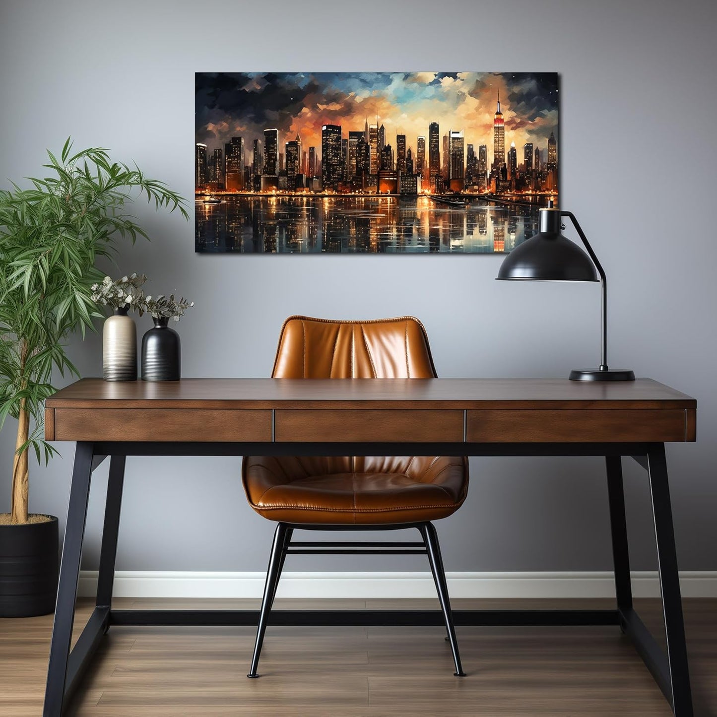 New York City Canvas Wall Art for Bedroom Modern Wall Pictures for Living Room Home Office Wall Decor Size 20 x 40 Inch