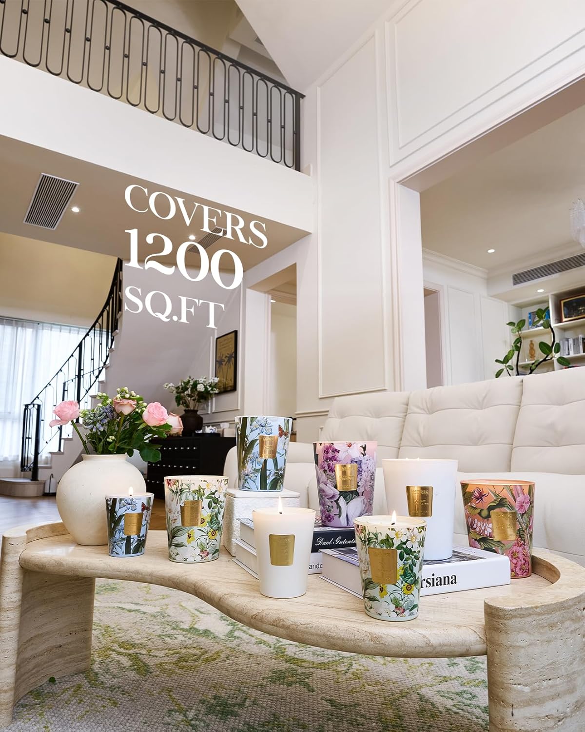 M&SENSE Tropical Spice Peach Scented Candle Home Decor, Natural Soy Wax,4.1oz 60 Hours Long Lasting Slow Burning, Aromatherapy Candle for Stress Relief