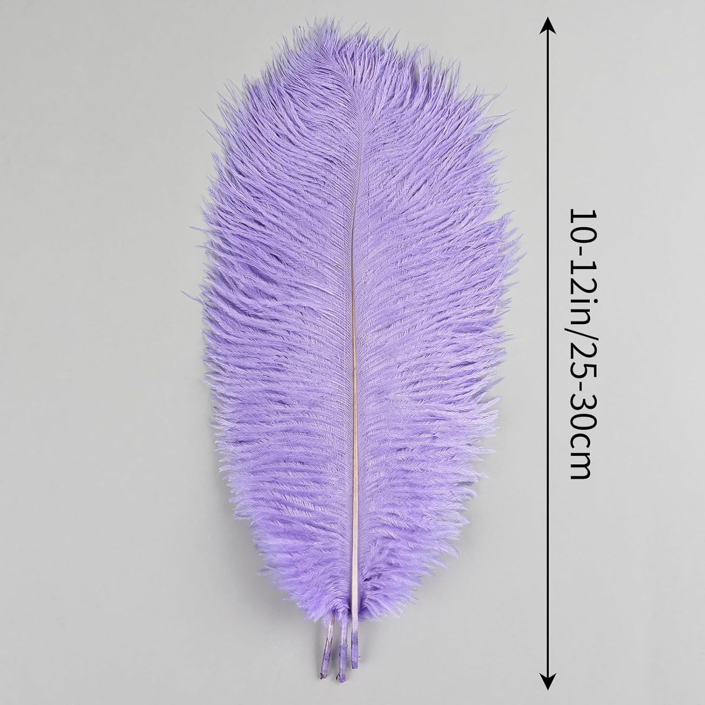THARAHT Lavender Ostrich Feathers 12pcs Natural Bulk 10-12Inch 25cm-30cm for Crafts Wedding Party Centerpieces Easter Gatsbi and Decoration Feather