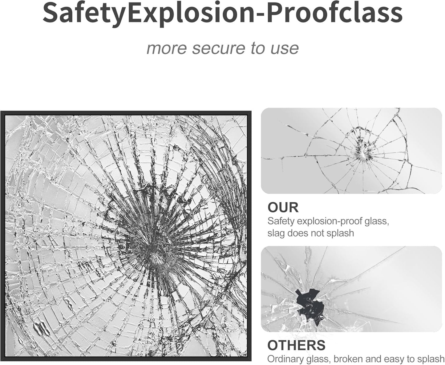 Black Bathroom Mirror for Wall, 30x30 Inch Rectangle Mirrors with Metal Frame, Modern Vanity Wall Square Mirror for Bathroom Living Room, Entryway Hangs Horizontal or Vertical