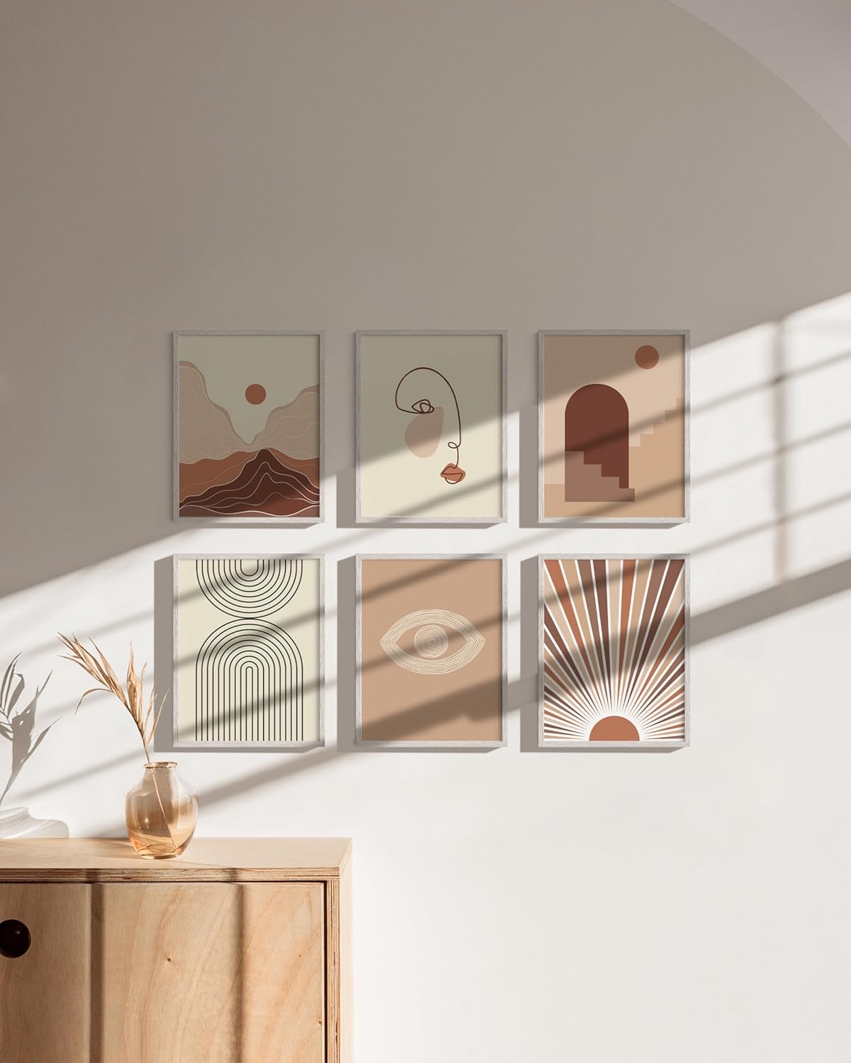 Haus and Hues 8.5x11 White Oak Wood Picture Frames Set of 25 - Premium Bulk Picture Frames 8.5x11 Bundle - Elegant Gallery Wall Frame Set for Posters, Art Display - Ideal for Wall Decor in Home &