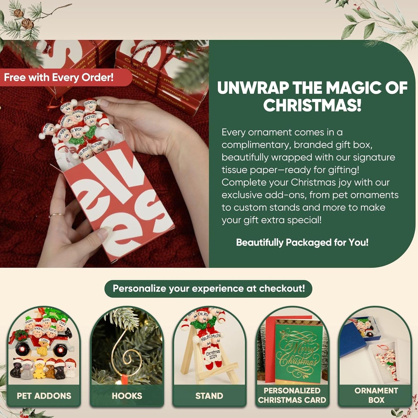 3D Frosty Snowman Family of 9 Christmas Ornament 2025 Personalized Family Christmas Ornaments 2025 | Winter Holiday Snowmen Personalized Tree Ornaments Customizable Gifts Snow People of Nine Ornament