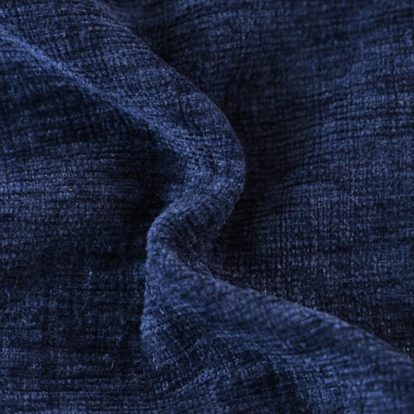 CaliTime Throw Pillow Covers Decorative 16 X 26 Inches Pack of 2 Cozy Chenille Cushion Cases for Couch Sofa Bed Living Room Home Navy Blue